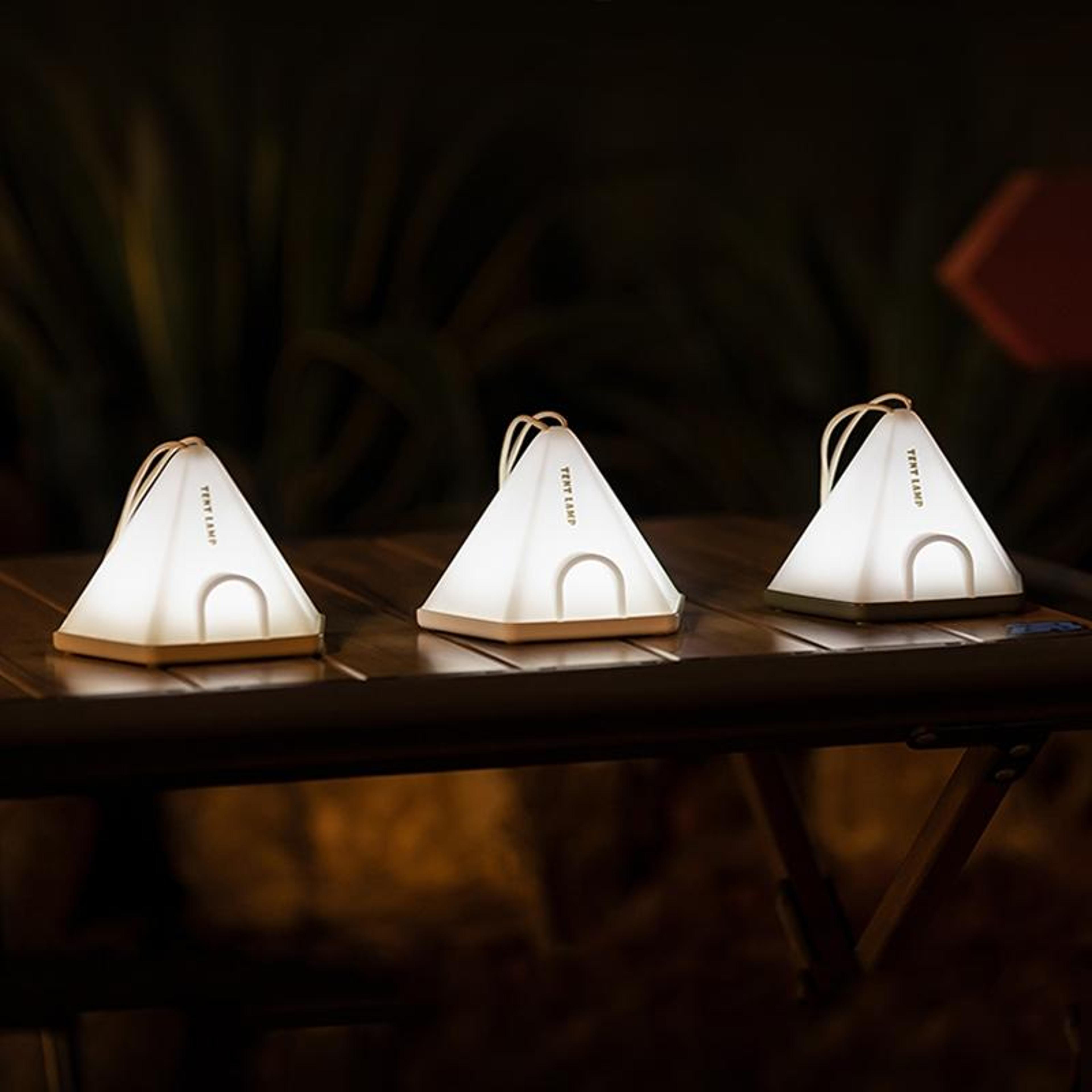 tent-shaped usb night light with timer portable camping atmosphere lamp