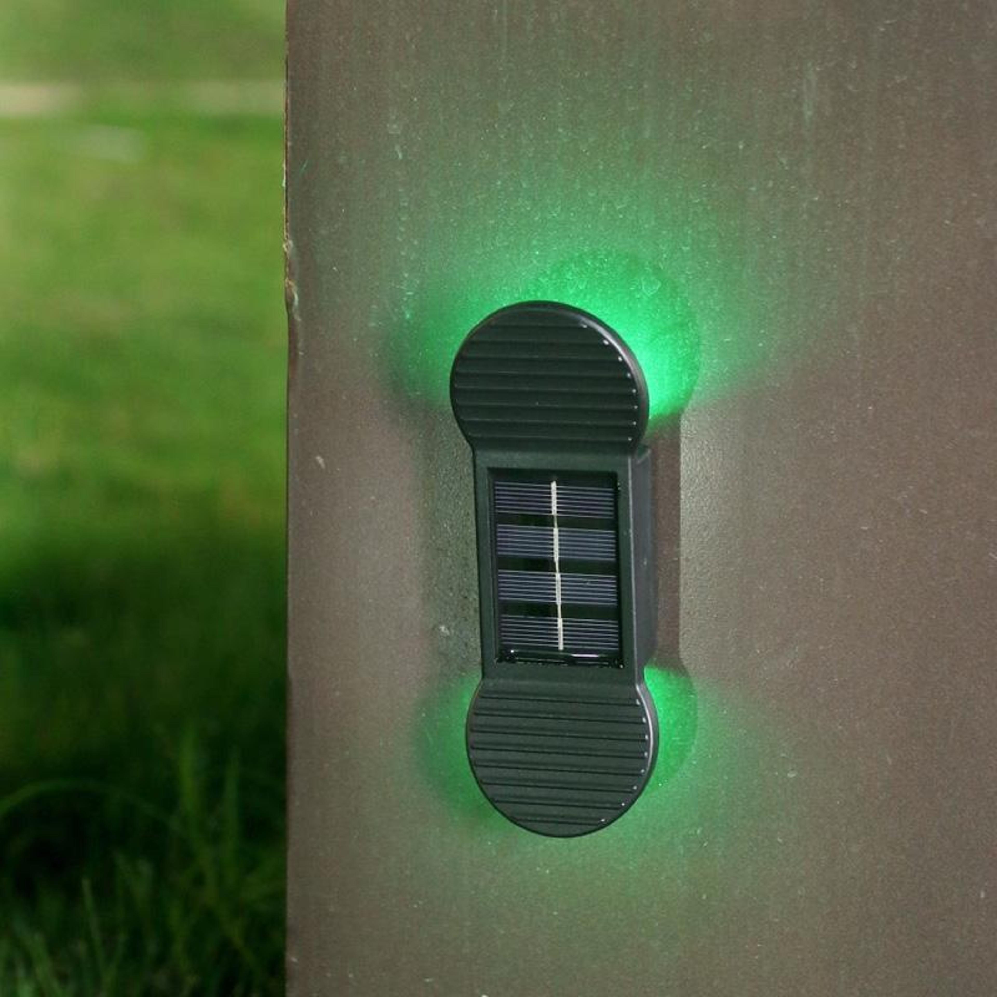 solar powered garden wall light colorful waterproof solar wall light outdoor with led