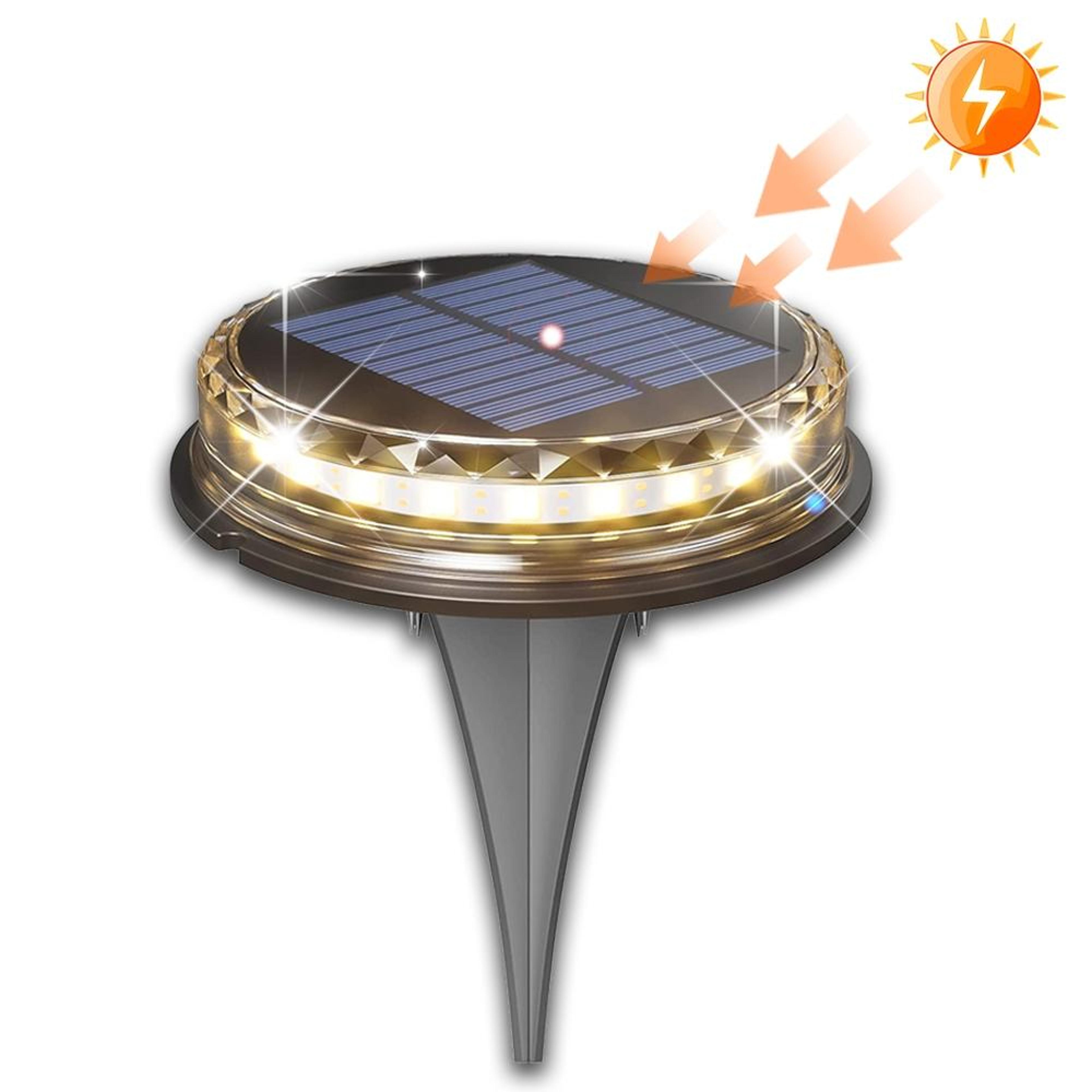 solar led buried ground light outdoor garden lawn & pathway illumination