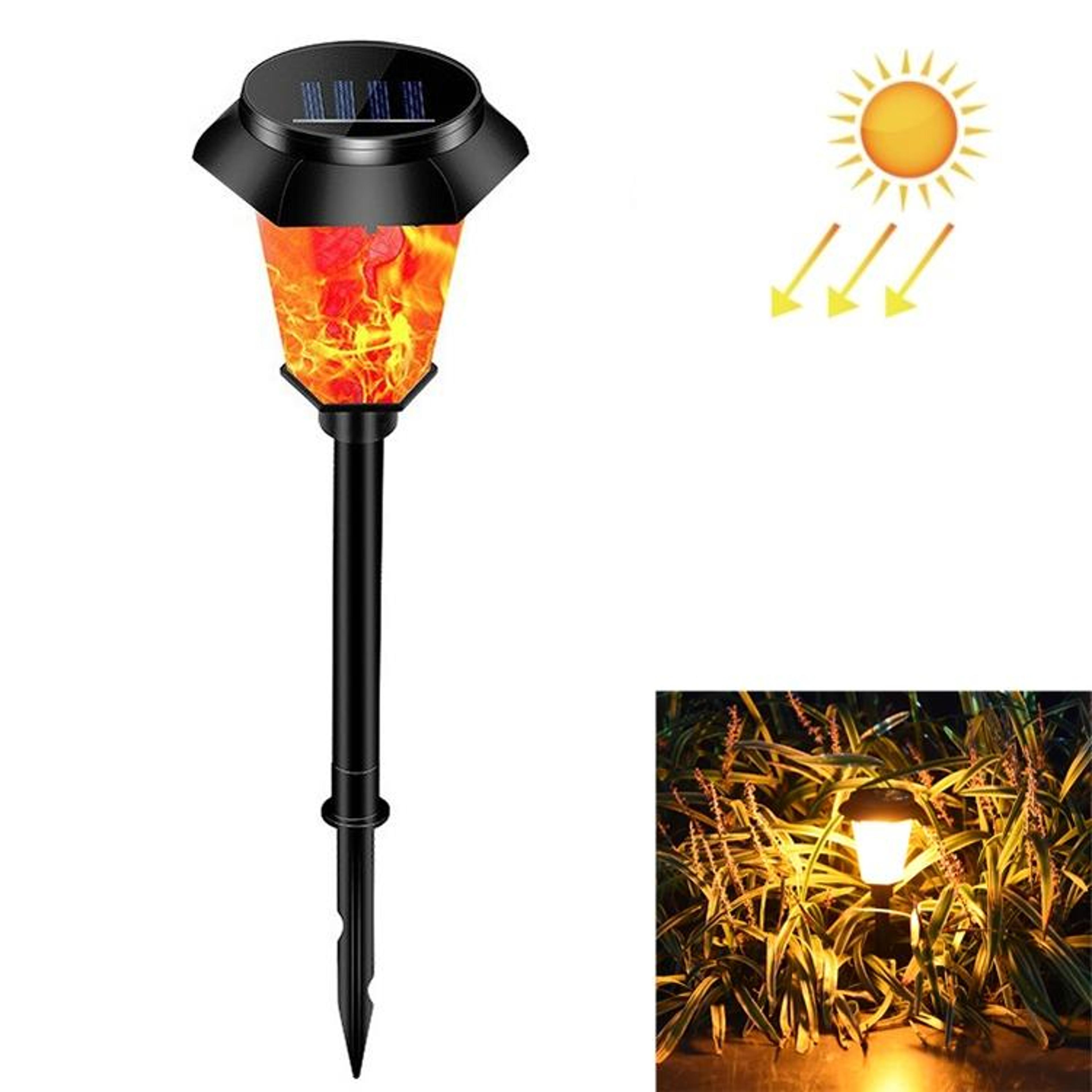 solar flame led outdoor garden lamp dynamic landscape lighting