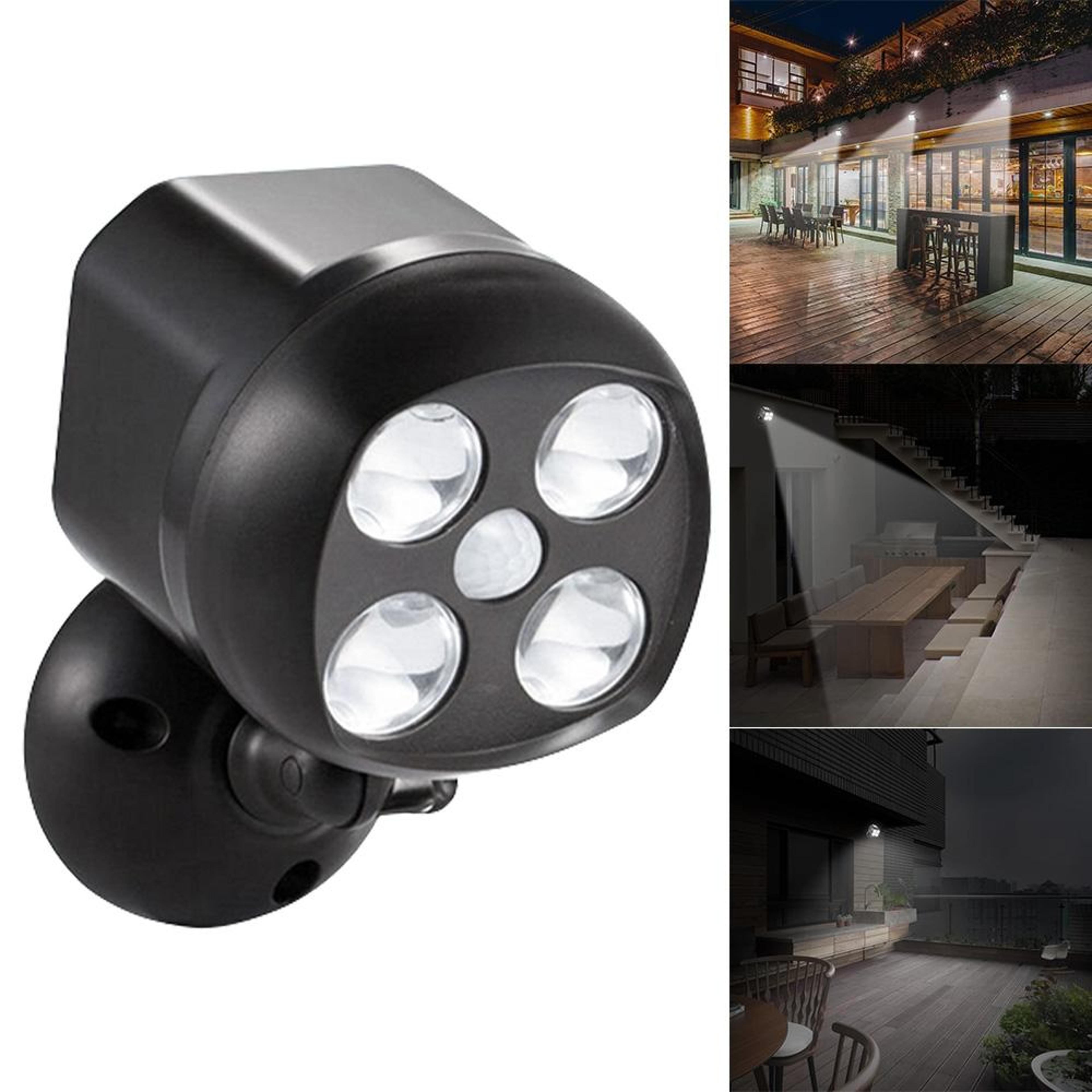 led outdoor motion sensor spotlight wall light