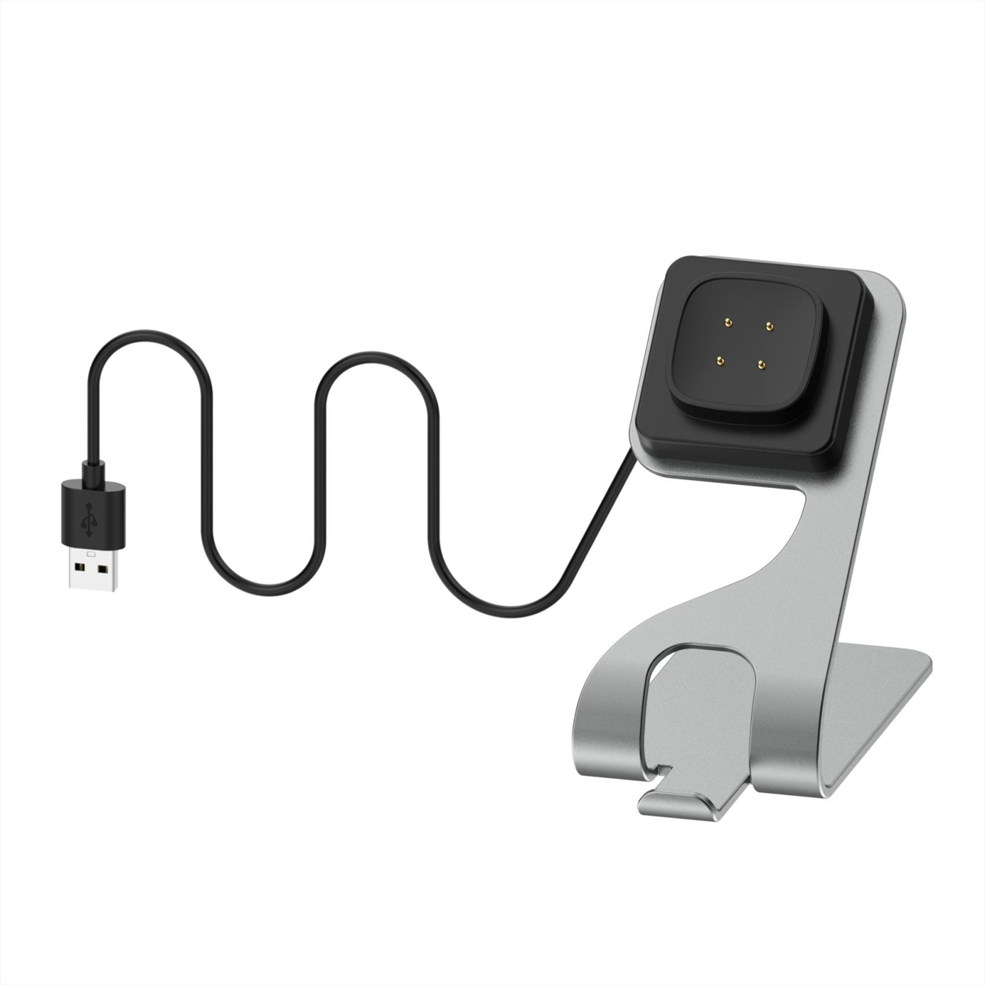 portable magnetic metal charger holder for fitbit versa4 & sense2