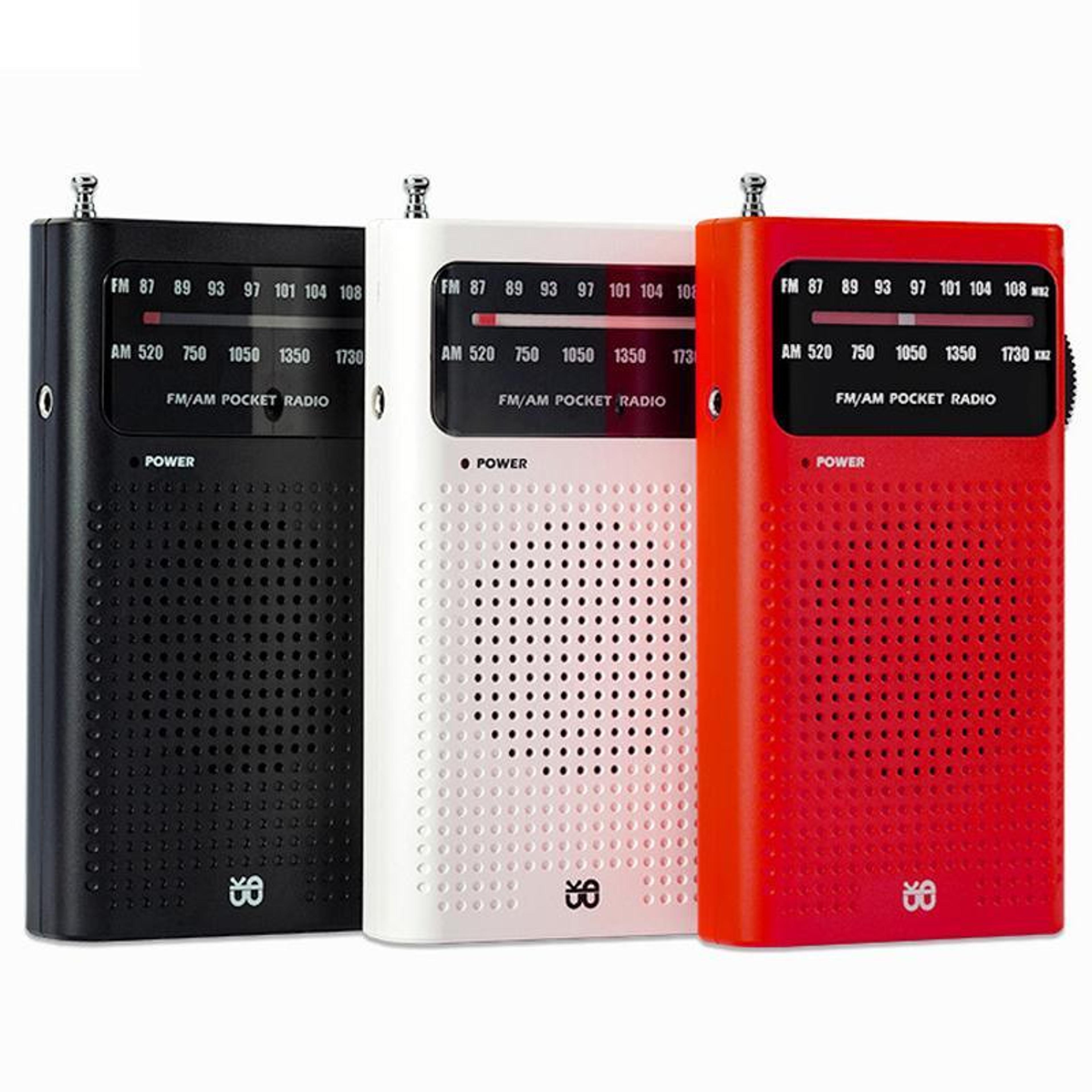portable full band fm/am pocket radio player compact & travel-ready