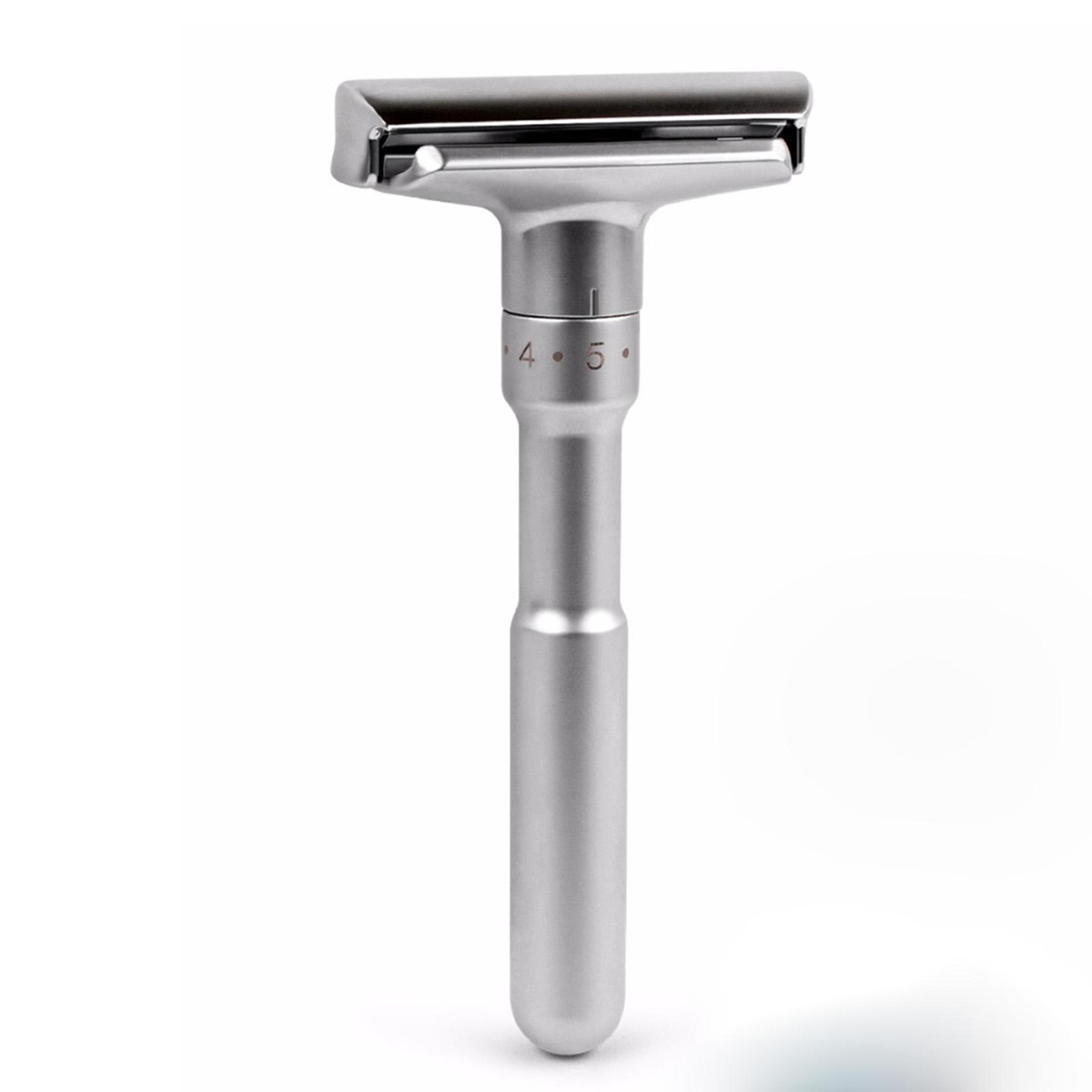 adjustable double edge safety razor for men with blades