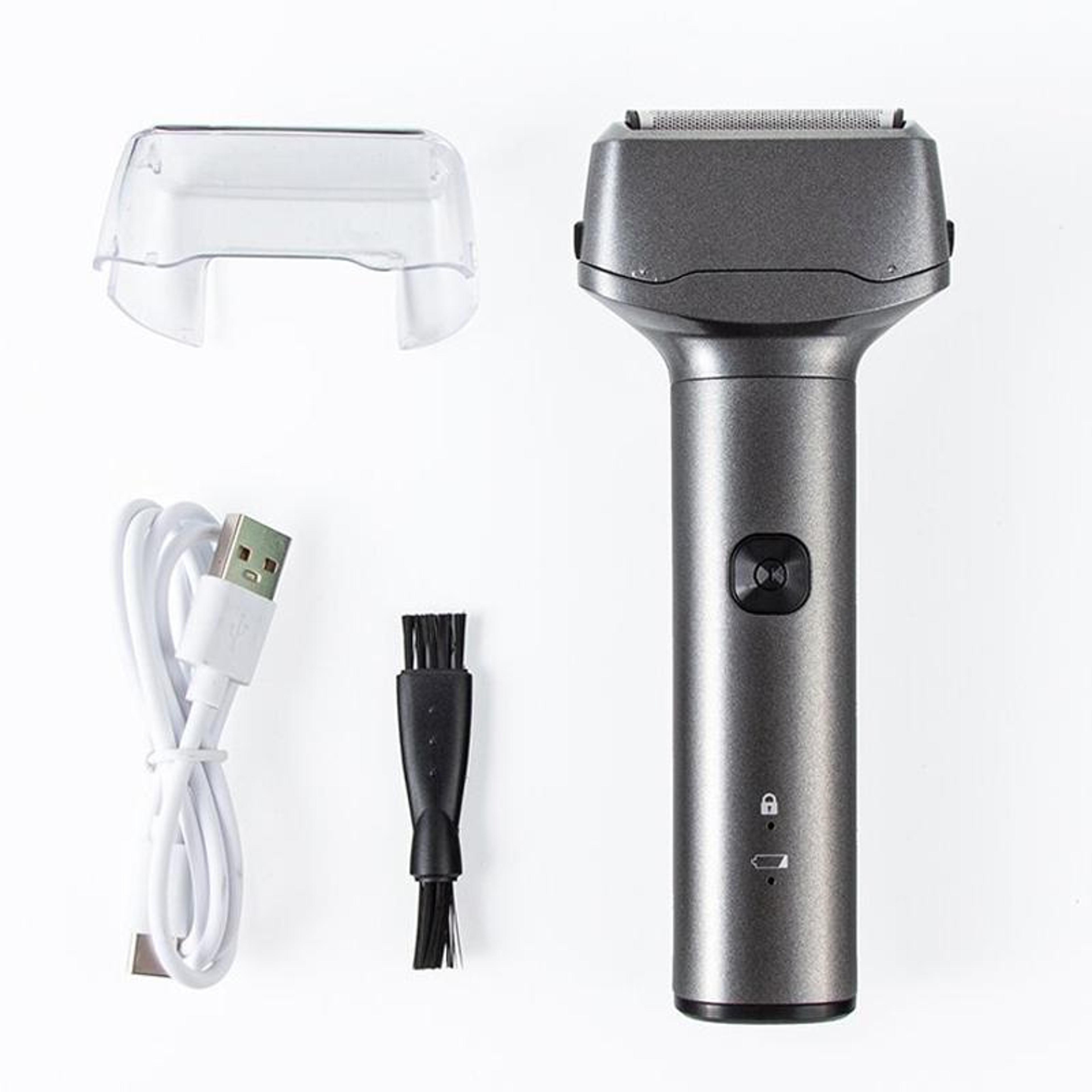 3 blade rechargeable beard razor for men washable portable electric shaver