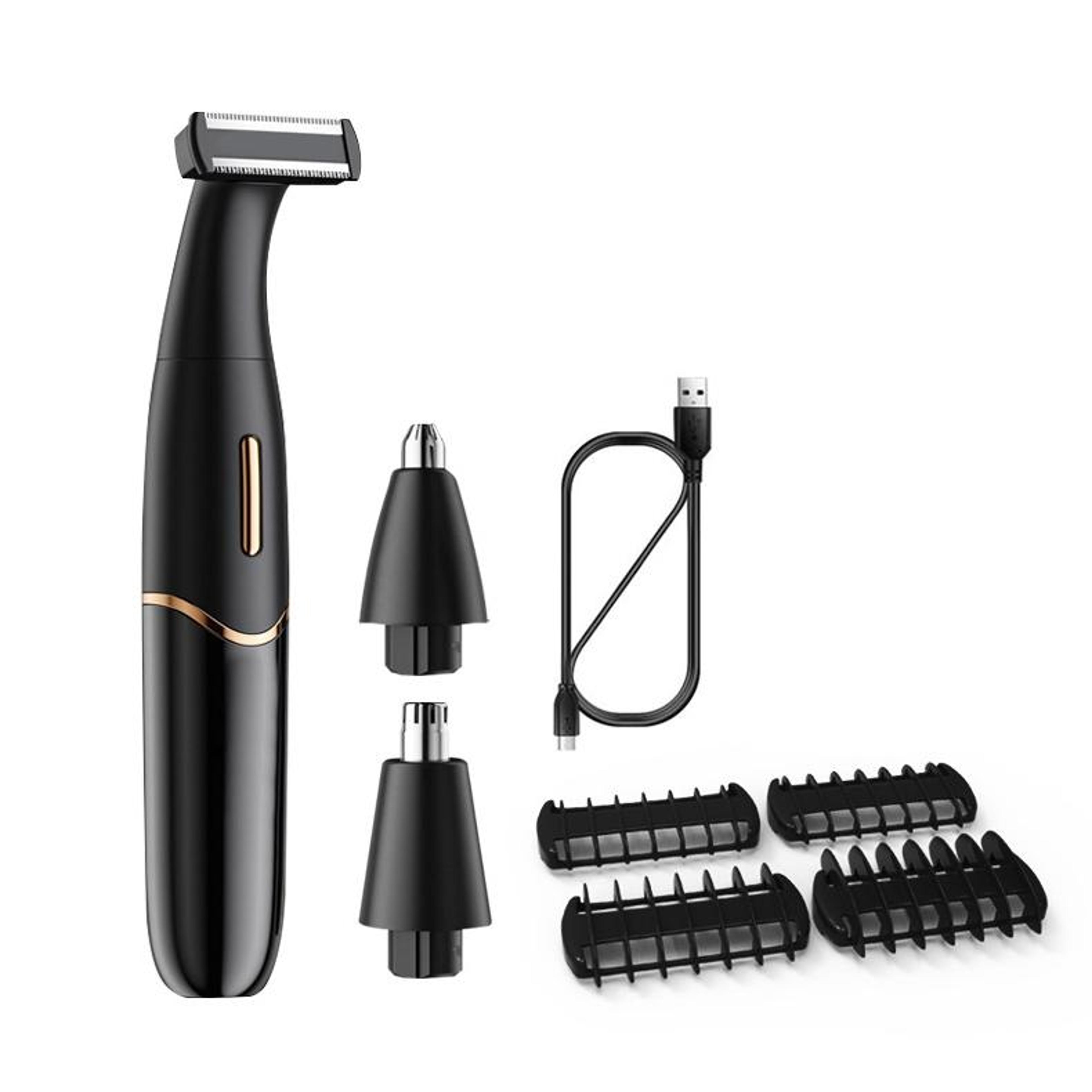usb electric shaver eyebrow trimmer and nose hair grooming kit