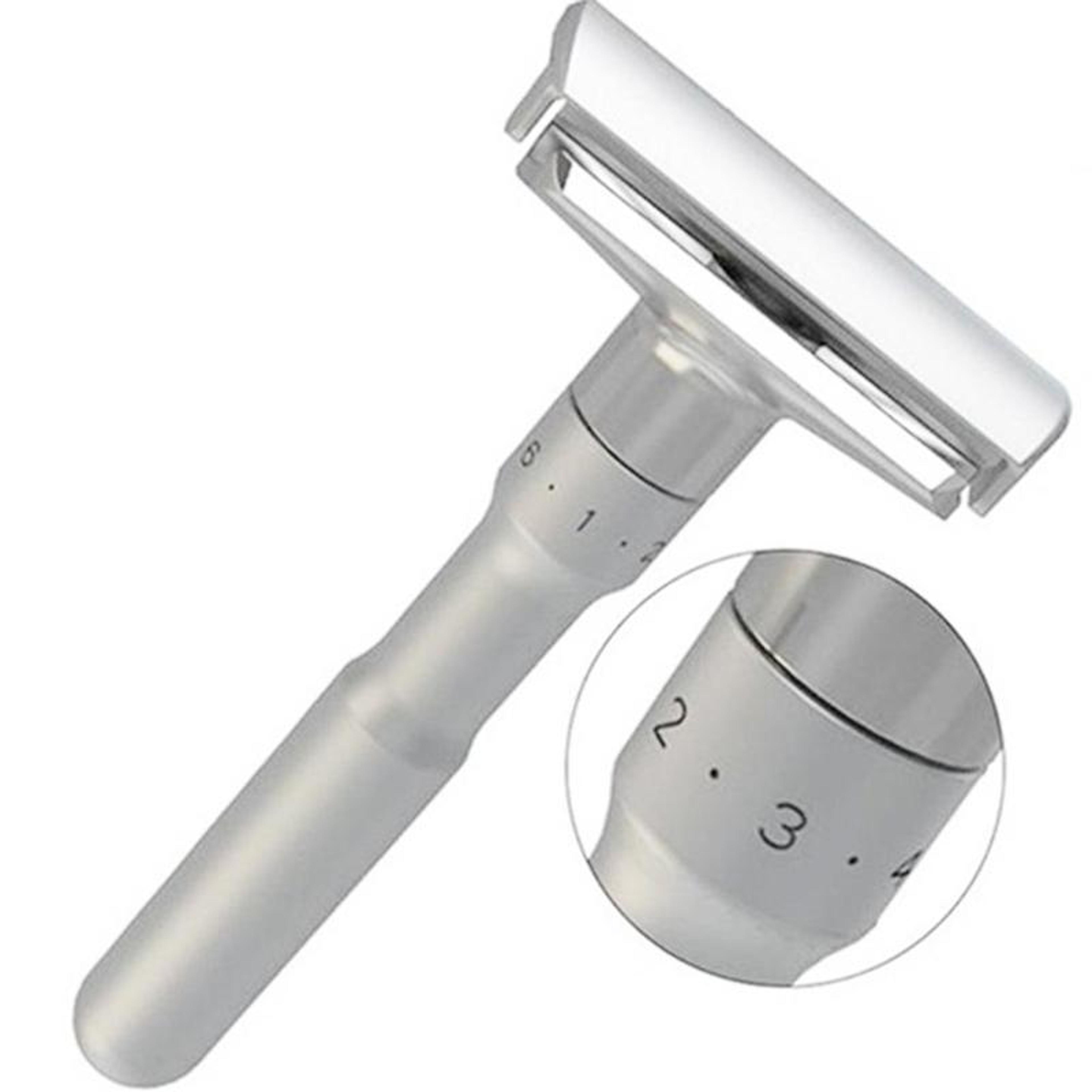 mens vintage adjustable safety razor with double edge razor blade holder
