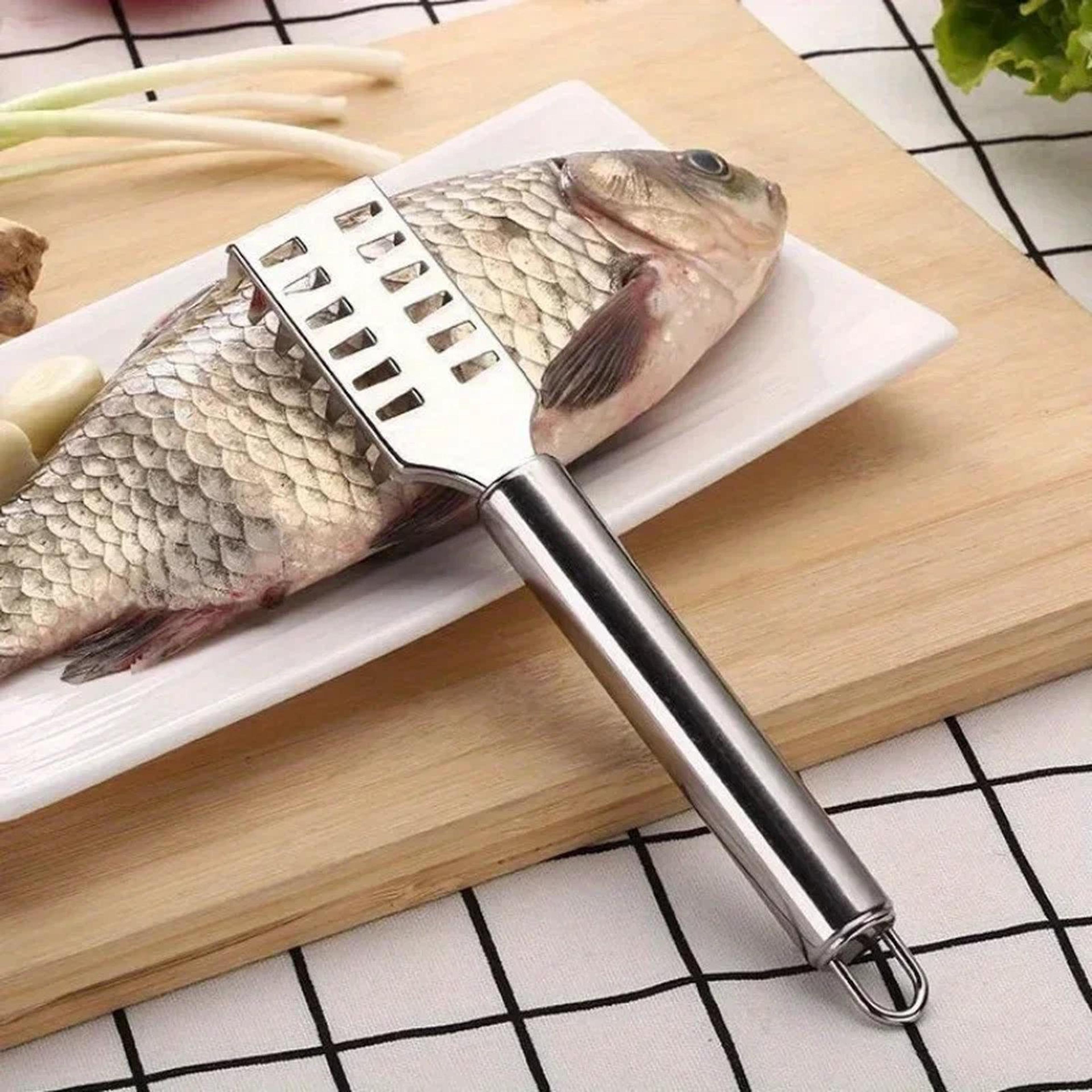 square stainless steel fish scaler fish scale remover tool