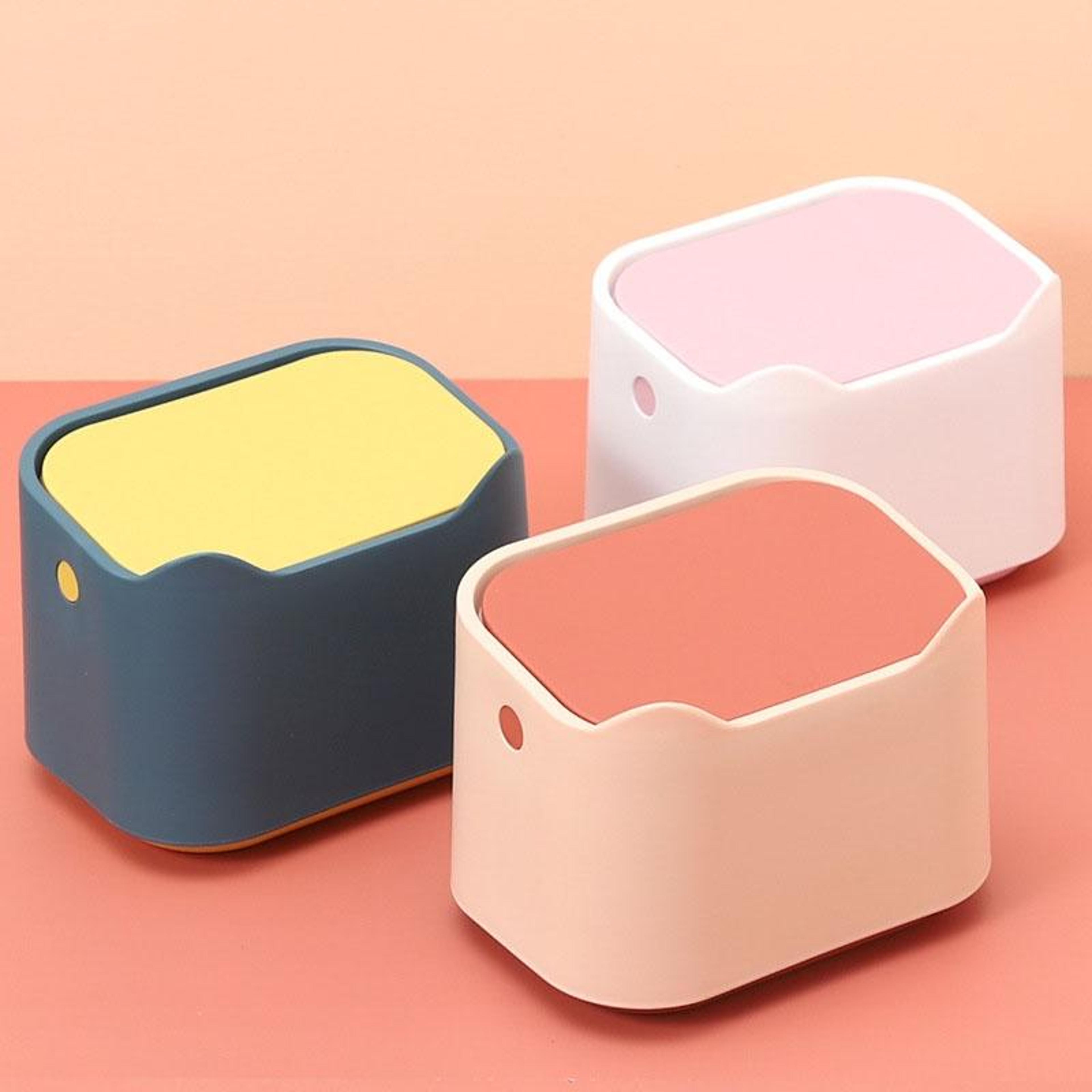 compact push lid desktop wastebasket odor isolating mini trash can for pet litter