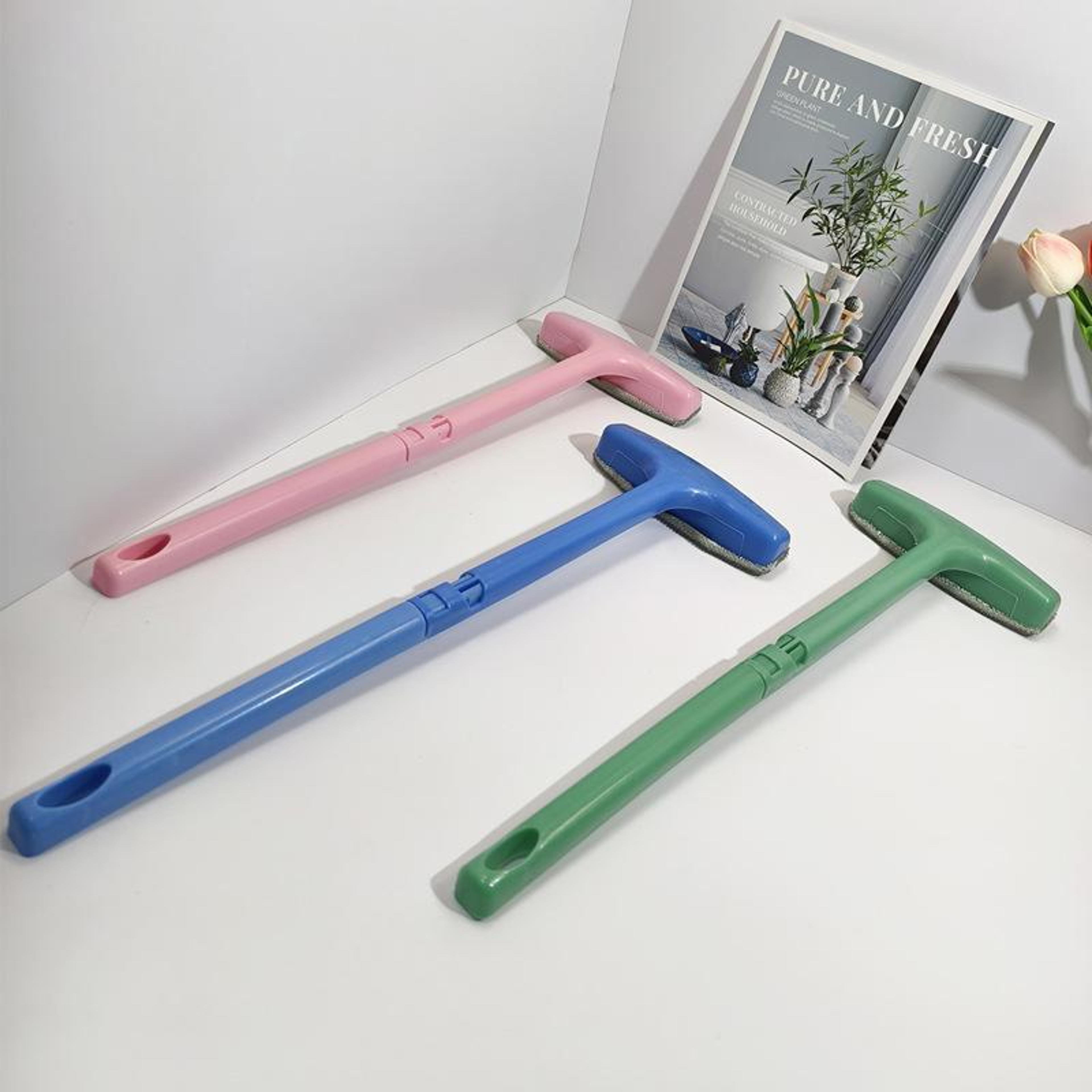 long handle window screen cleaner brush for mesh, grooves and dust removal