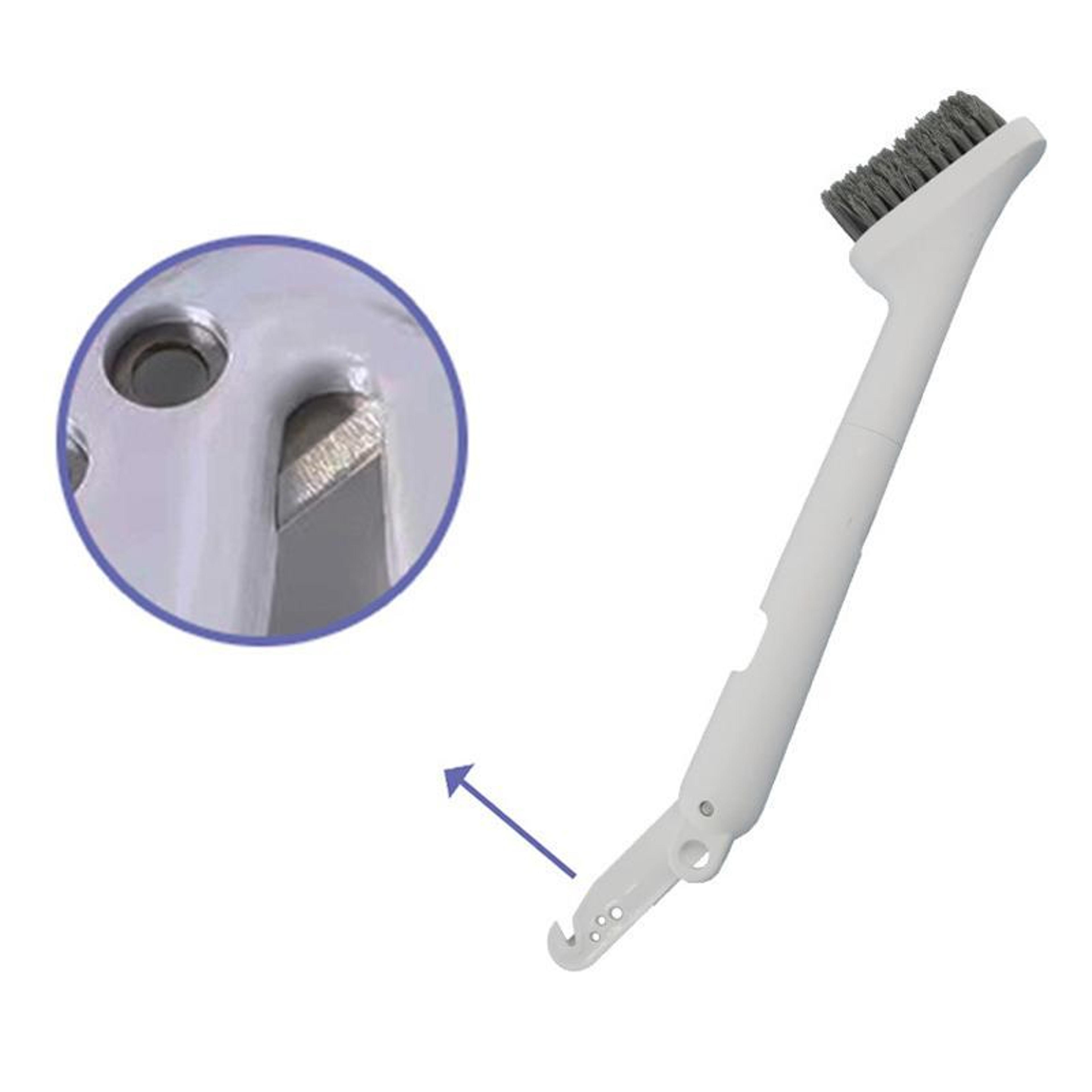 robot mop water tank cleaning brush with built in hair removal blade