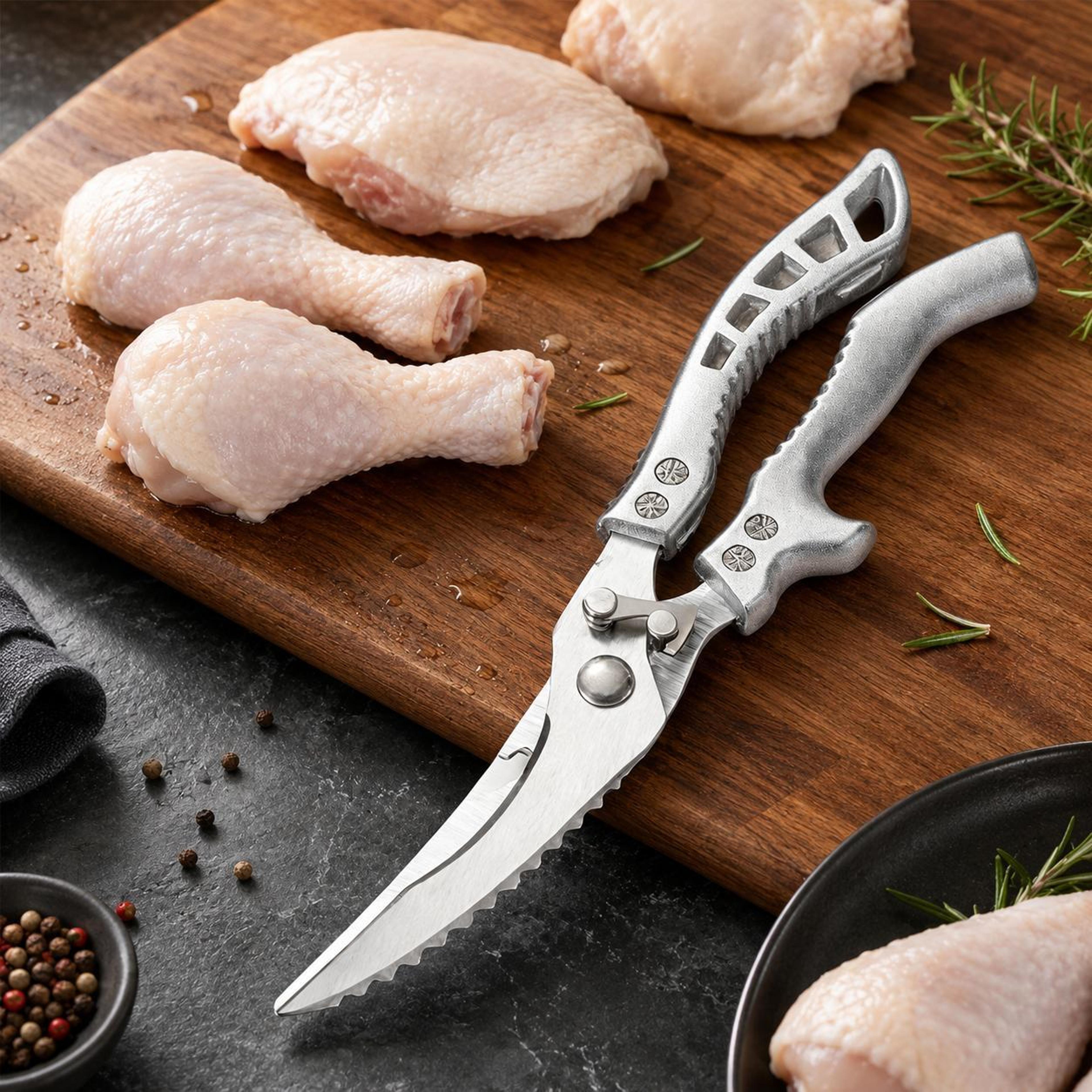 heavy duty kitchen shears stainless steel chicken bone scissors