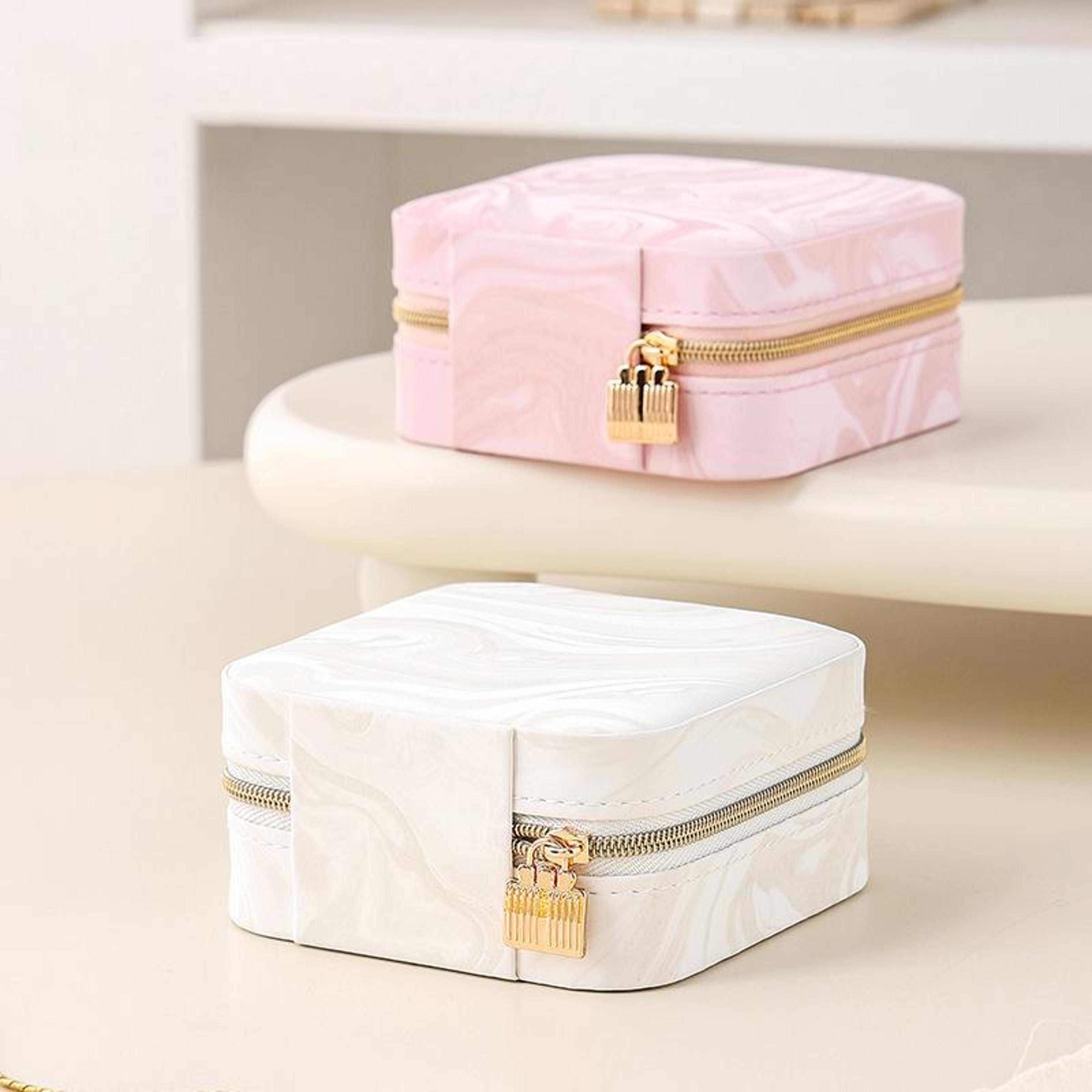 compact travel jewelry organizer pouch for earrings necklaces rings and accessories