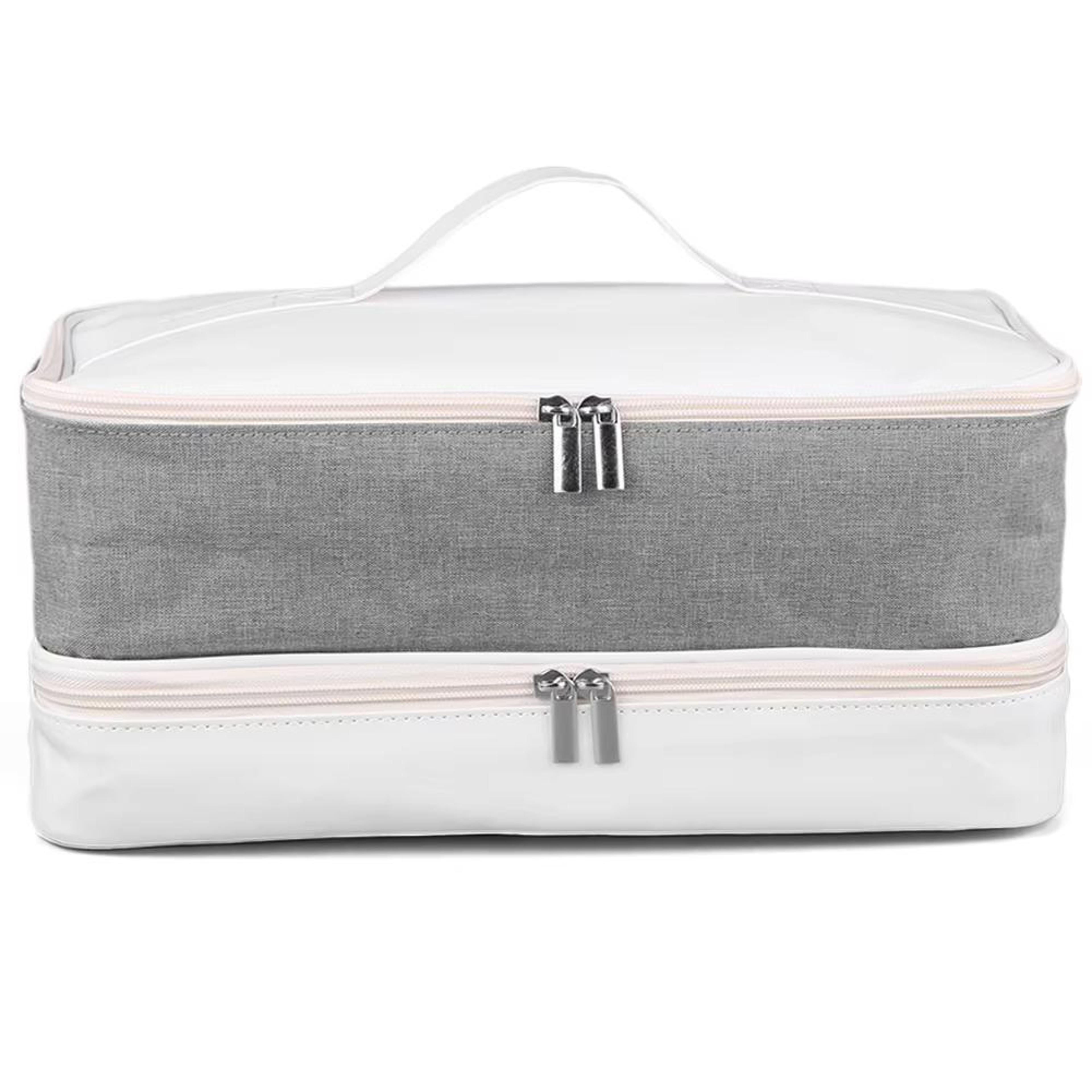 double layer hair tool travel bag for dryer curling iron and straightener