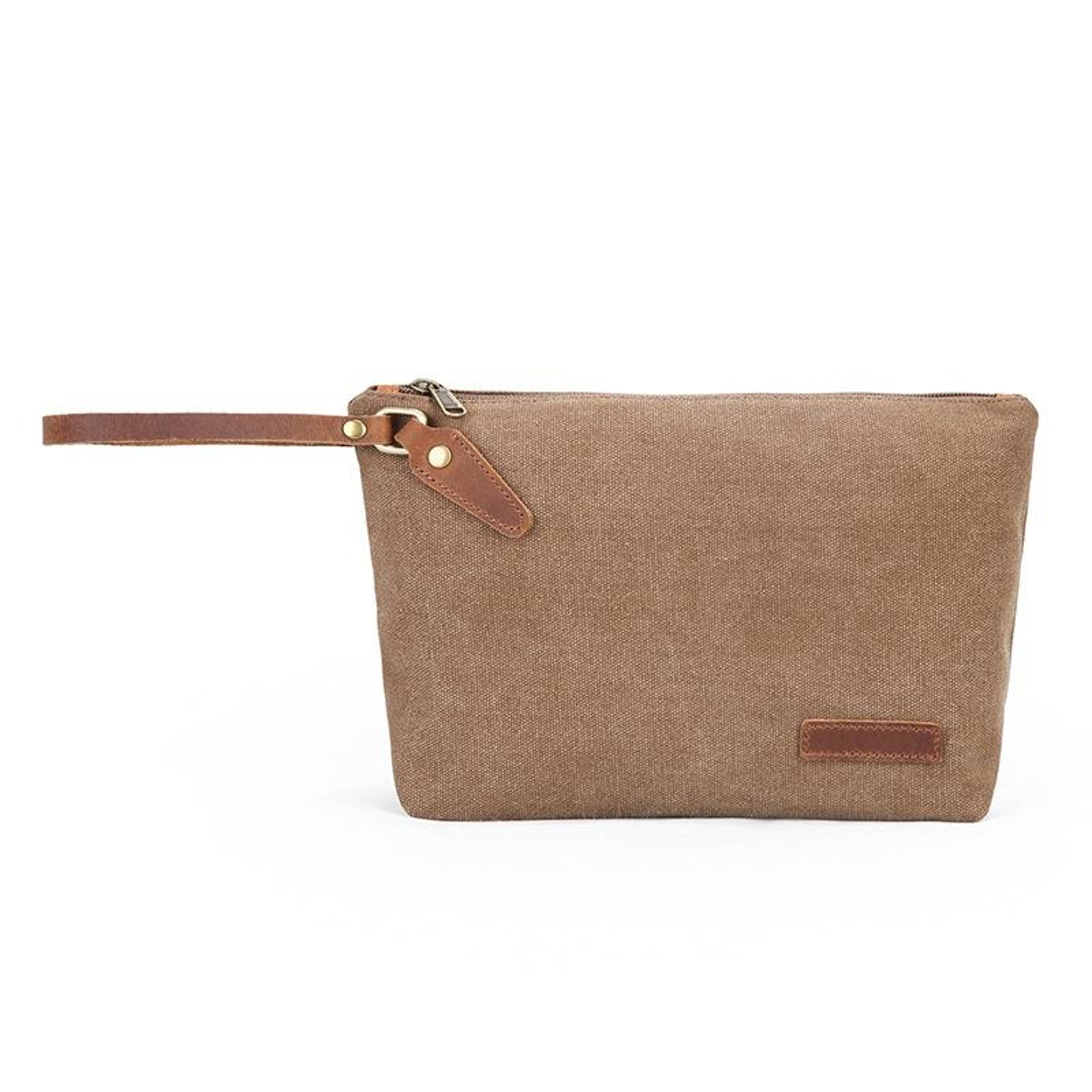 large capacity canvas toiletry bag for travel cosmetics and washing essentials