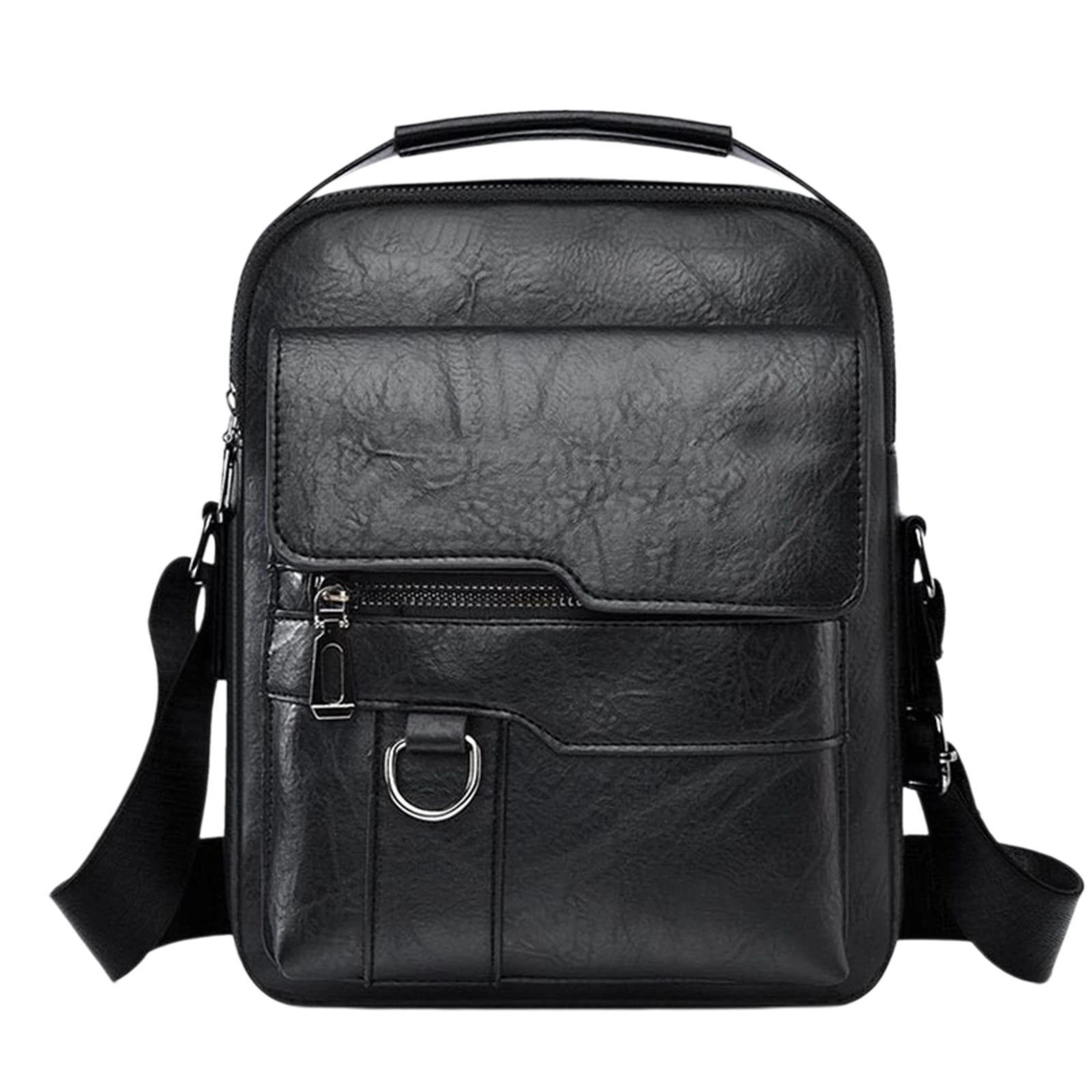 mens crossbody bag large capacity vertical briefcase for work travel and daily carry