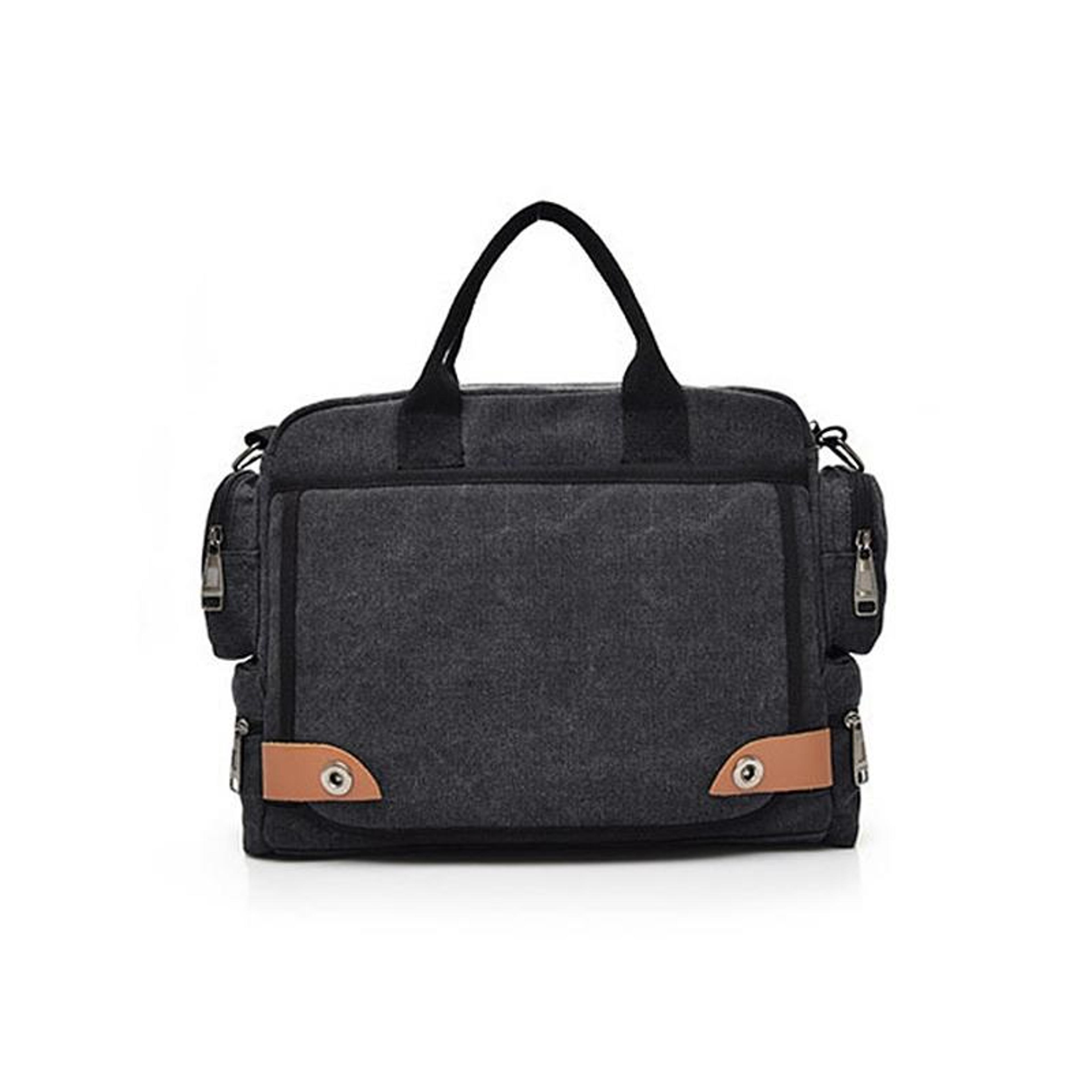 waterproof canvas laptop shoulder bag with anti theft storage
