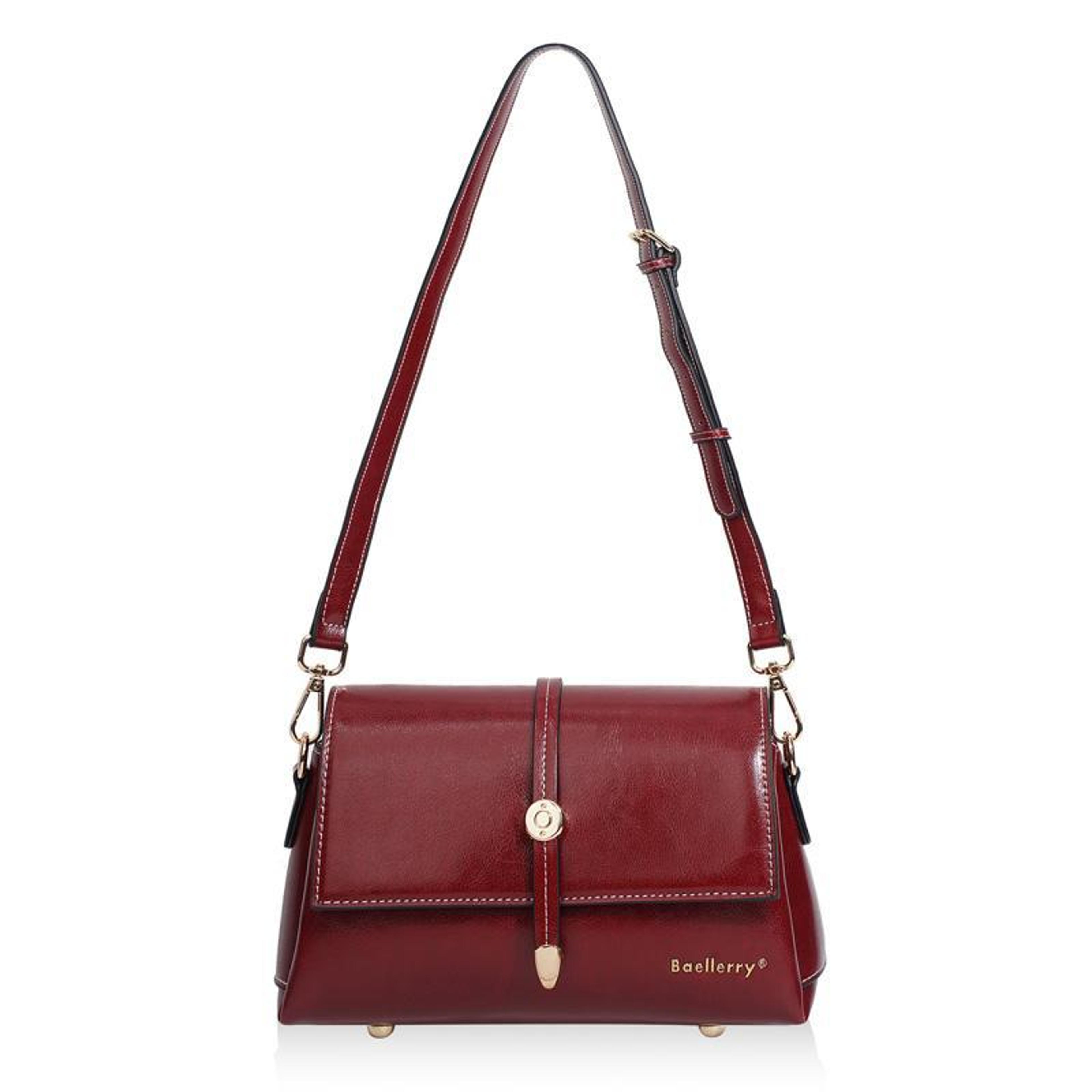 vintage waxed leather crossbody bag womens small shoulder purse with metal buckle