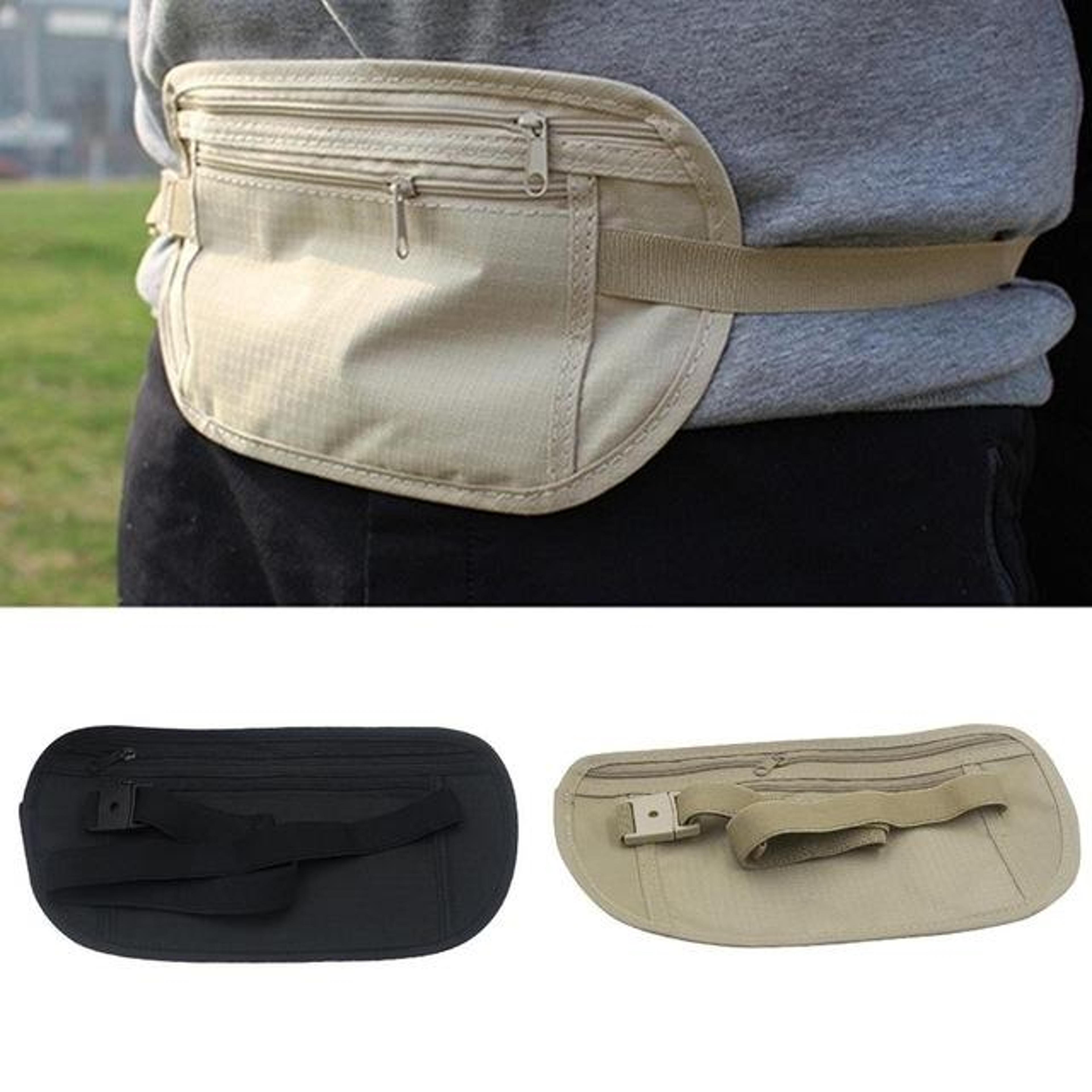 compact outdoor waist belt bag anti theft travel pack with invisible phone pouch