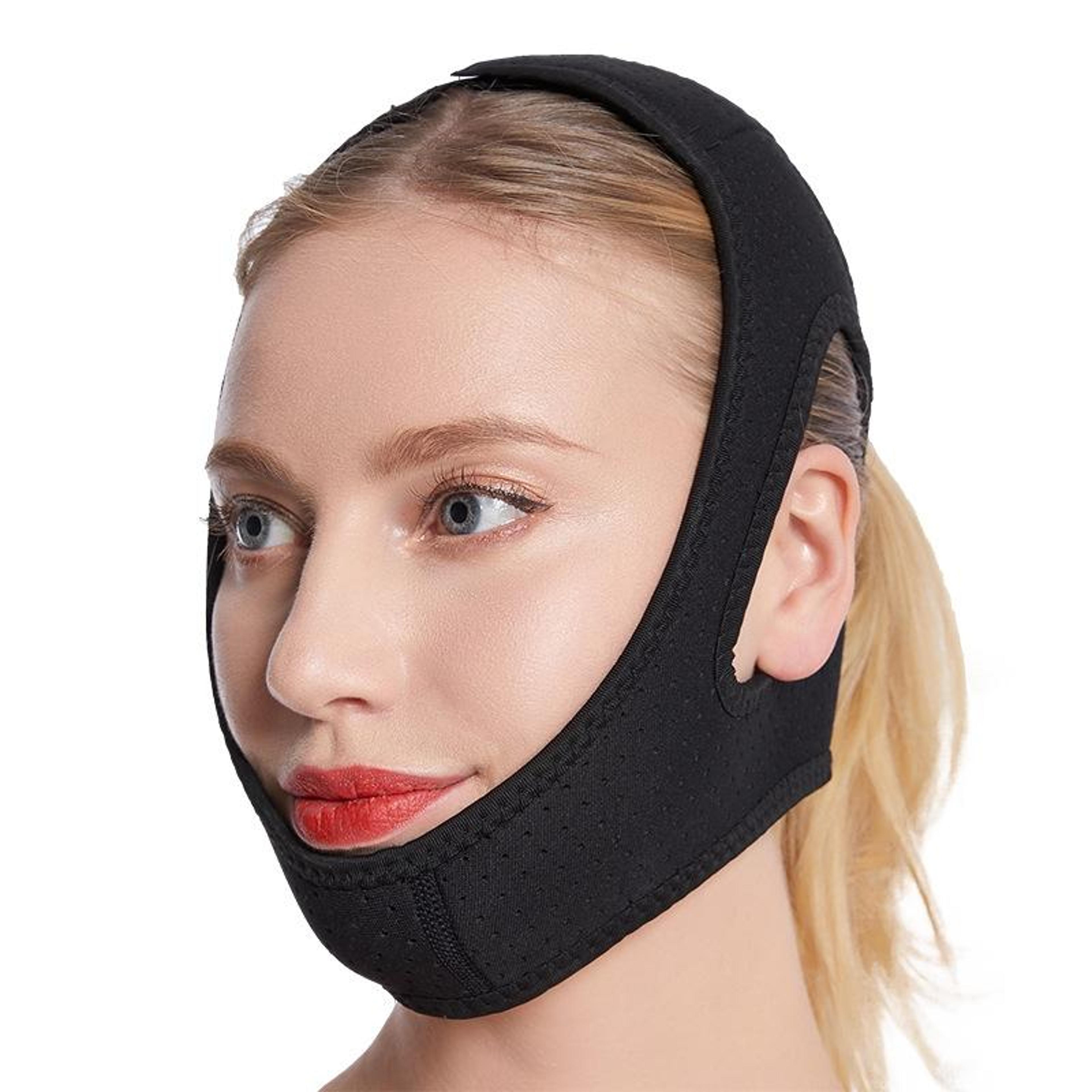 tri comfort anti snoring chin support belt adjustable sleep relief strap