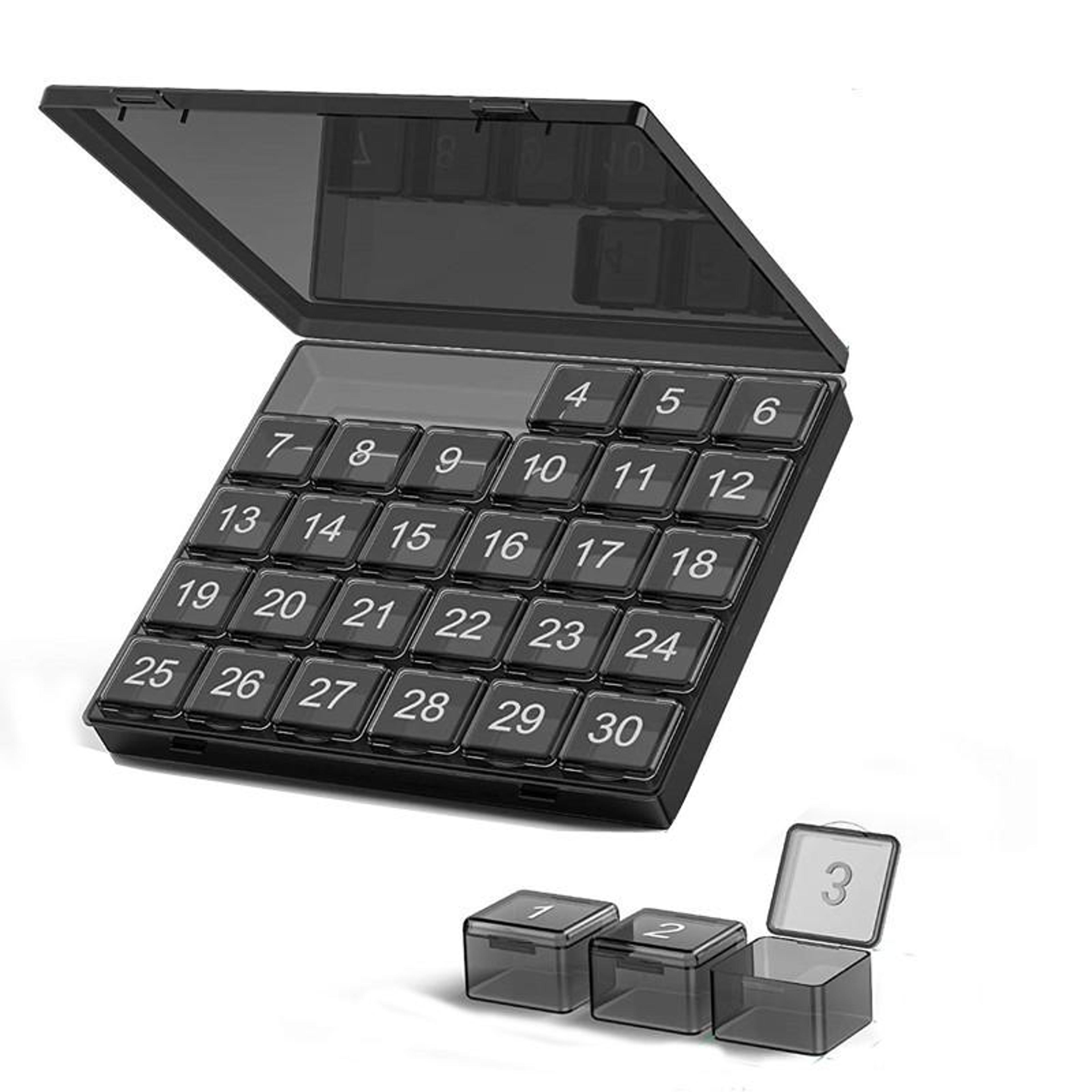 monthly easy open pill box organizer large capacity medicine & vitamin case