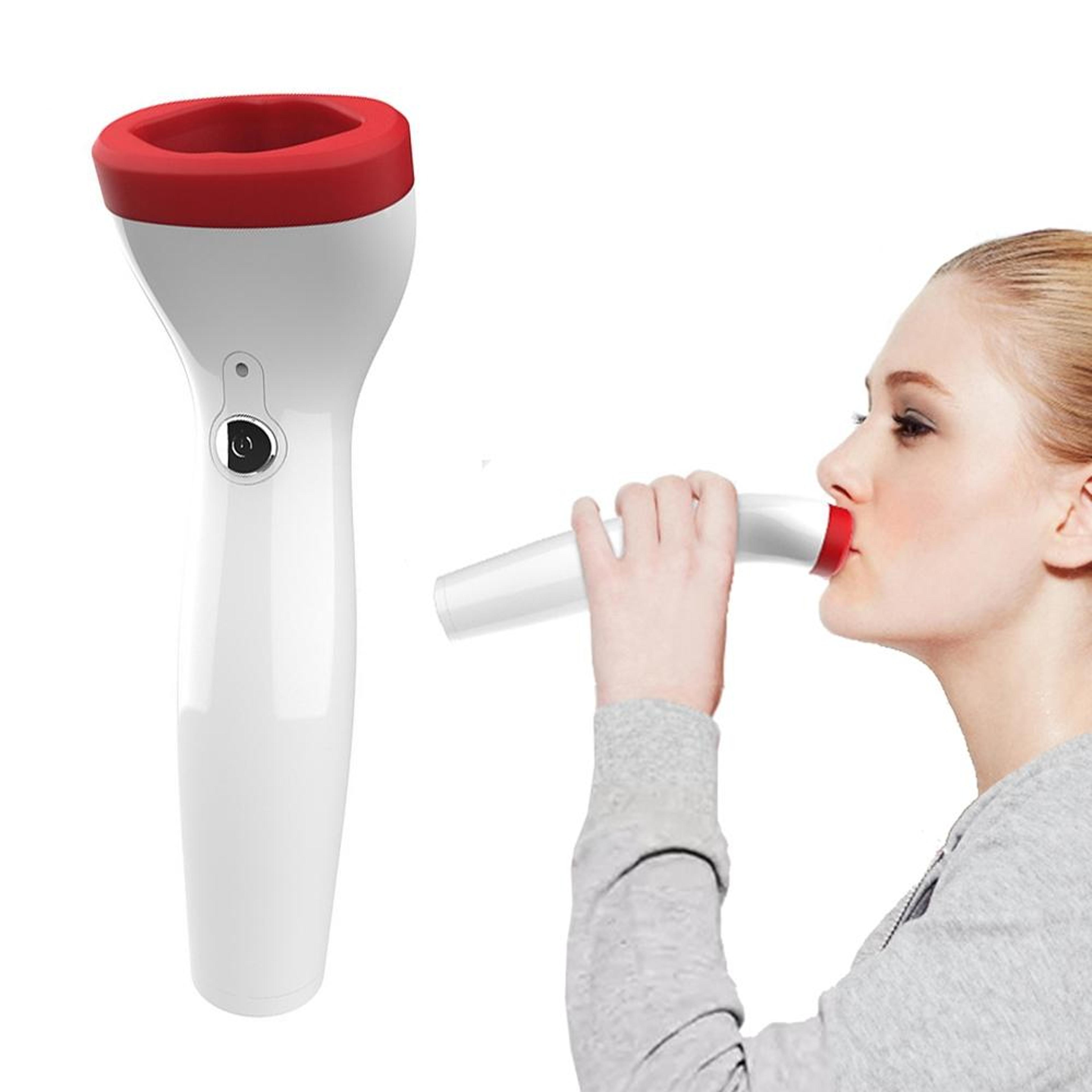 electric silicone lip plumper device for fuller looking lips