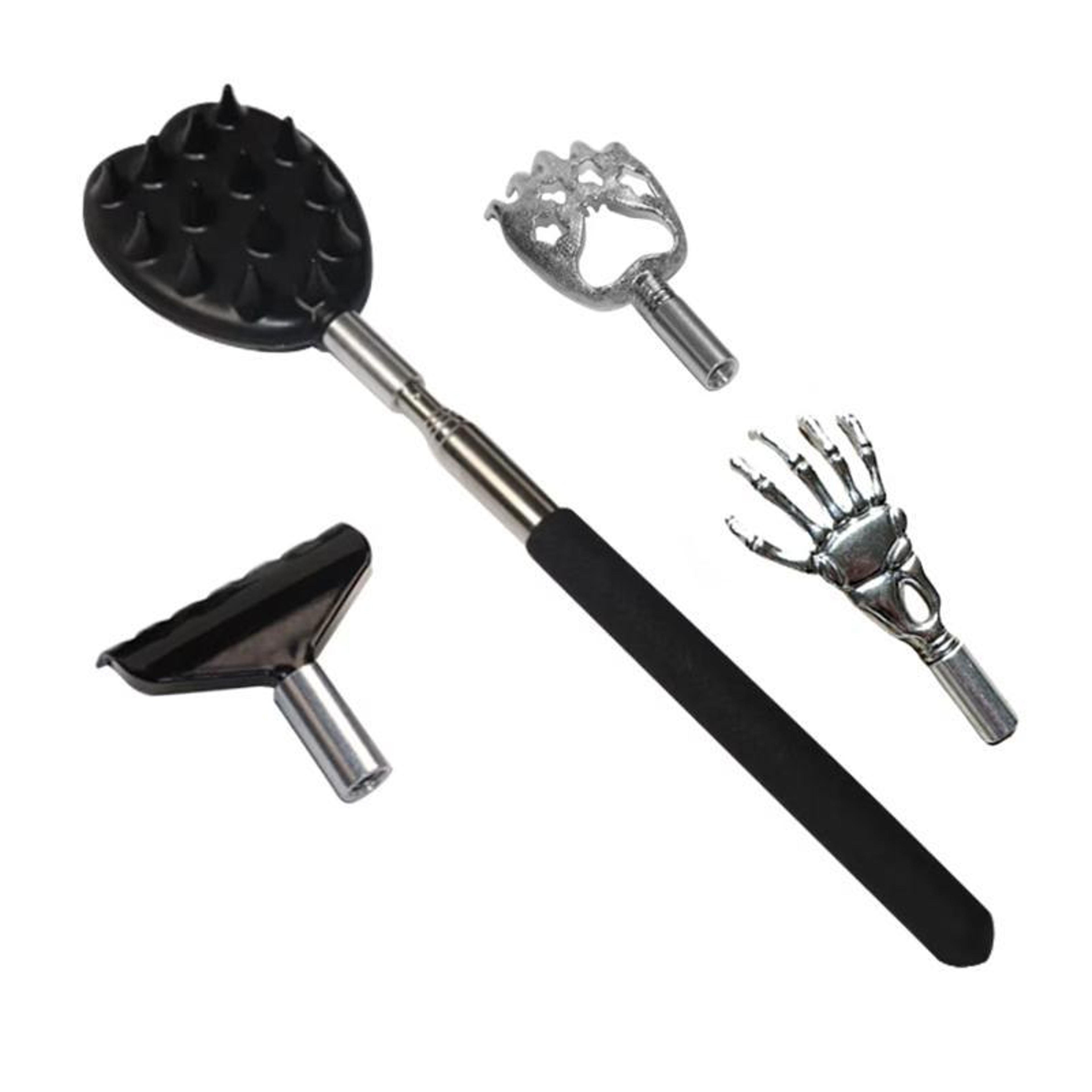 premium extendable stainless steel portable long handled back scratcher for hard to reach relief