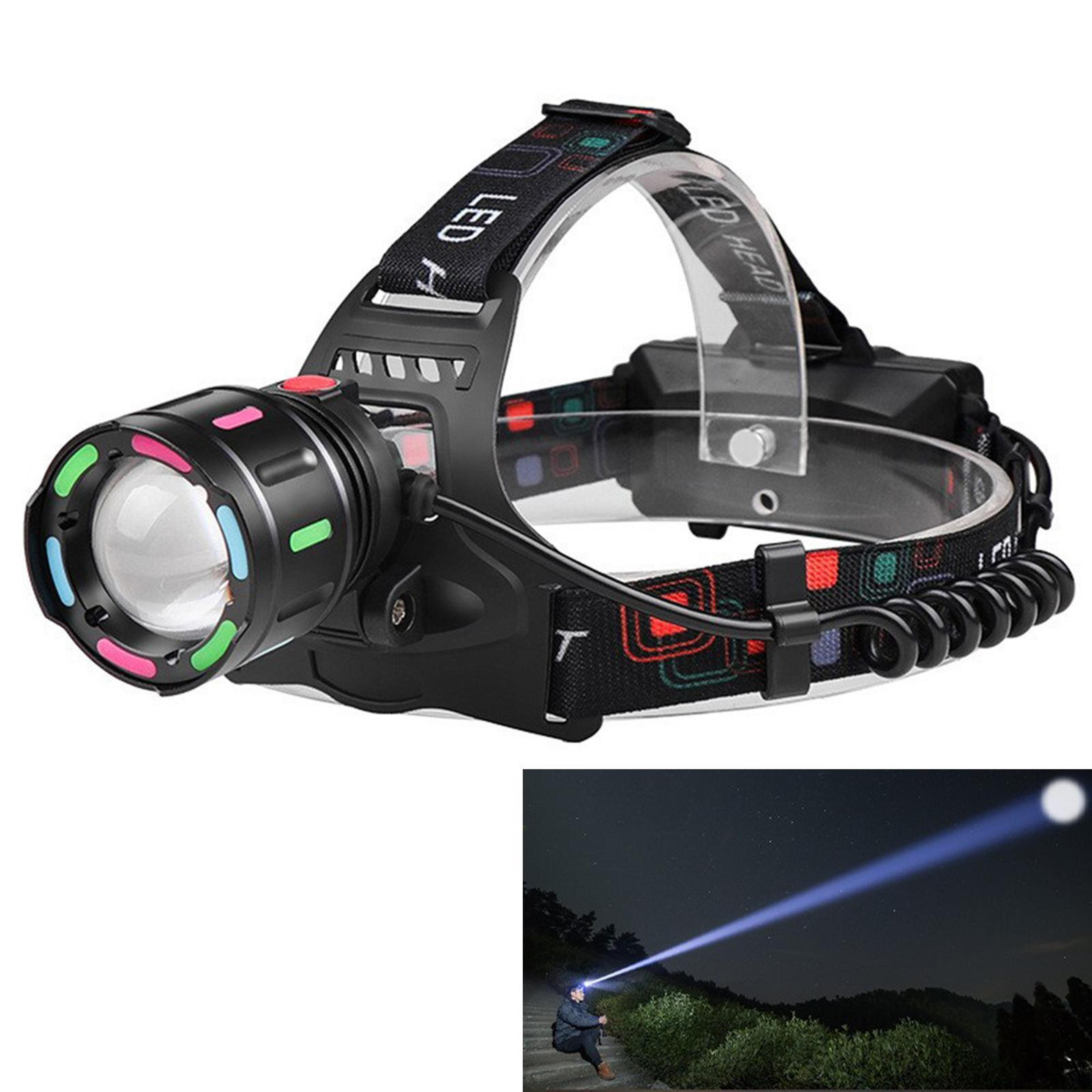 rechargeable headlamp white laser zoomable headlamp for camping and work