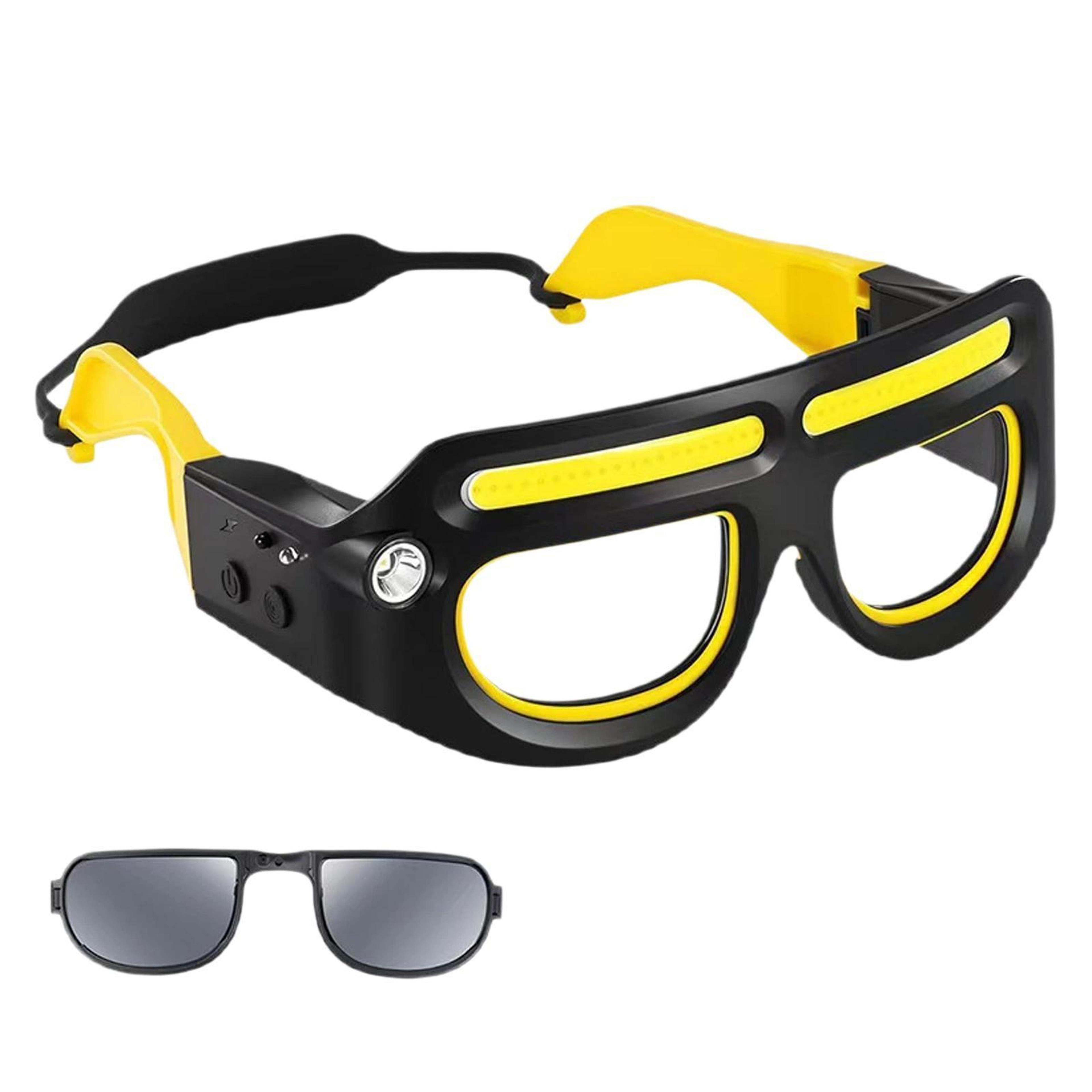 ultra clear glasses style led headlamp rechargeable night fishing headlamp & hands free outdoor work light