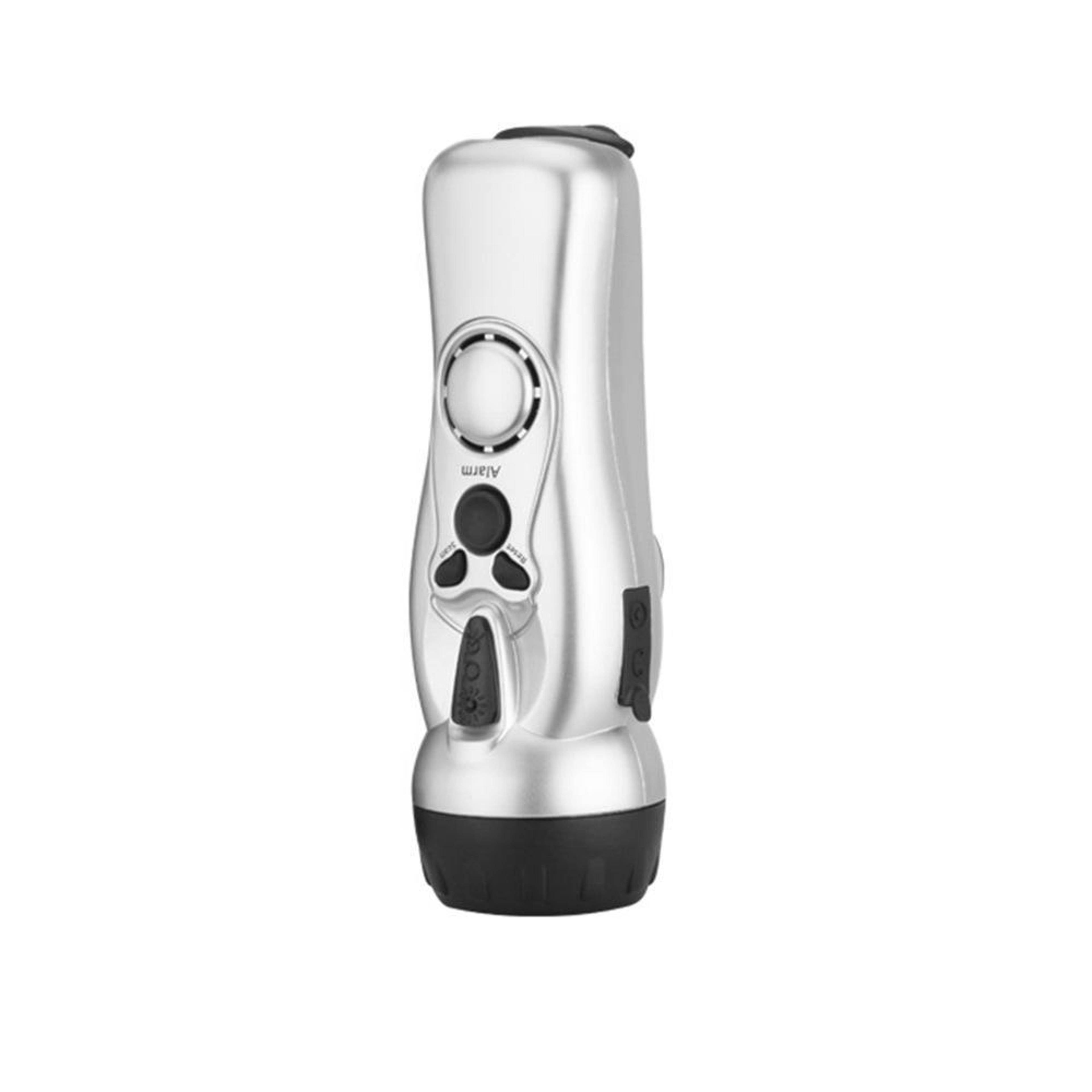 outdoor survival hand crank emergency flashlight & radio with rechargeable emergency lighting