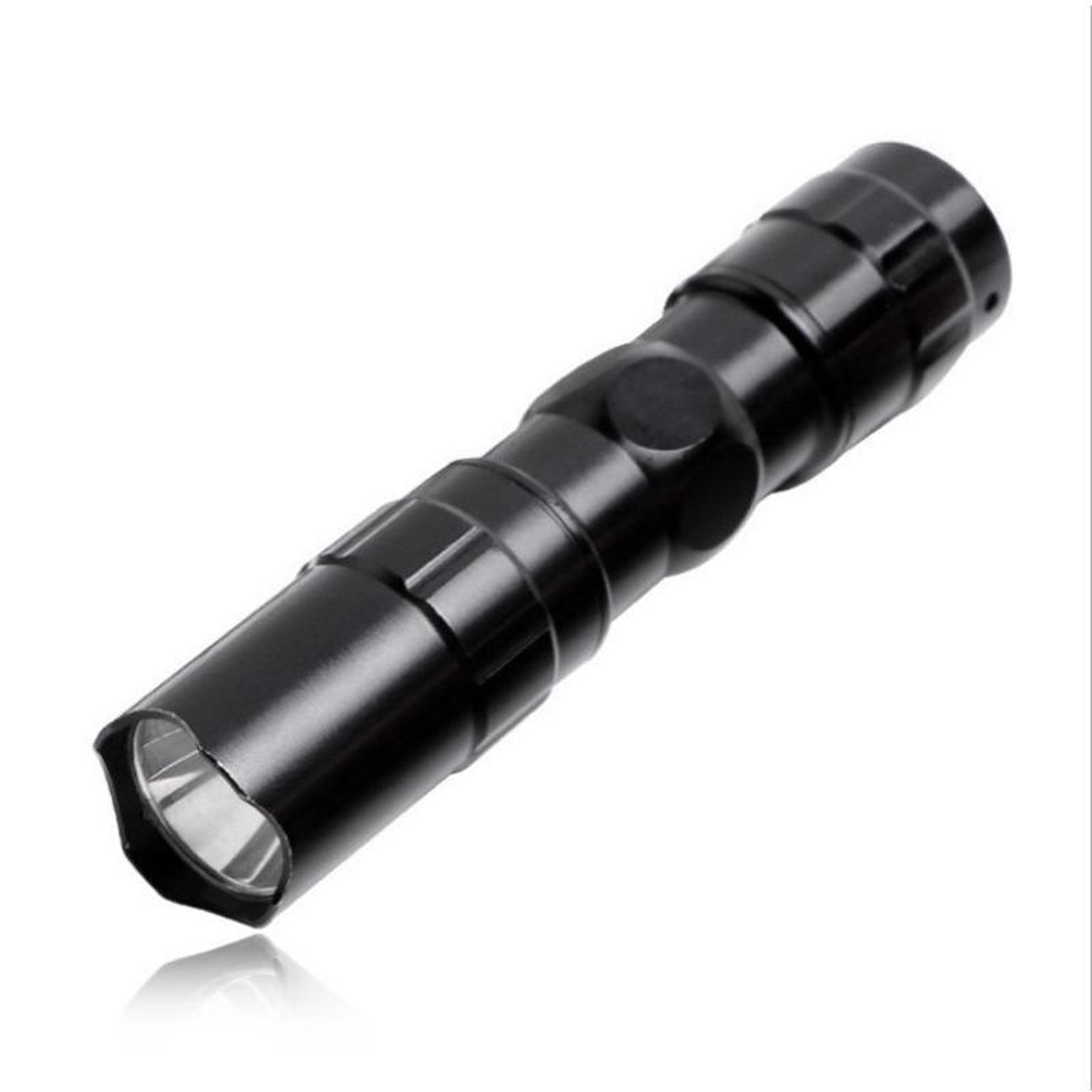 compact 3w led mini flashlight pocket torch with strap black