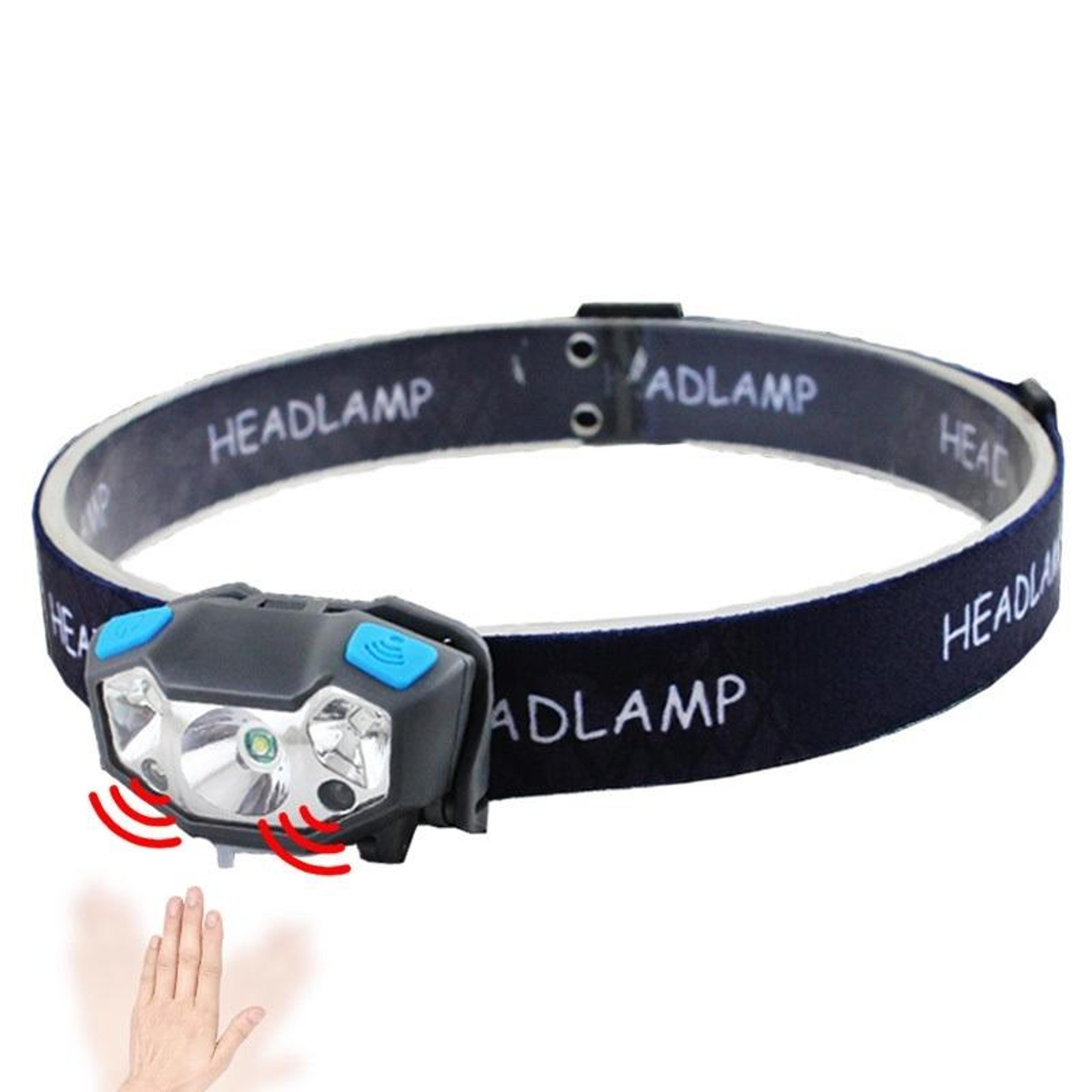 usb rechargeable waterproof fishing headlamp with motion sensor