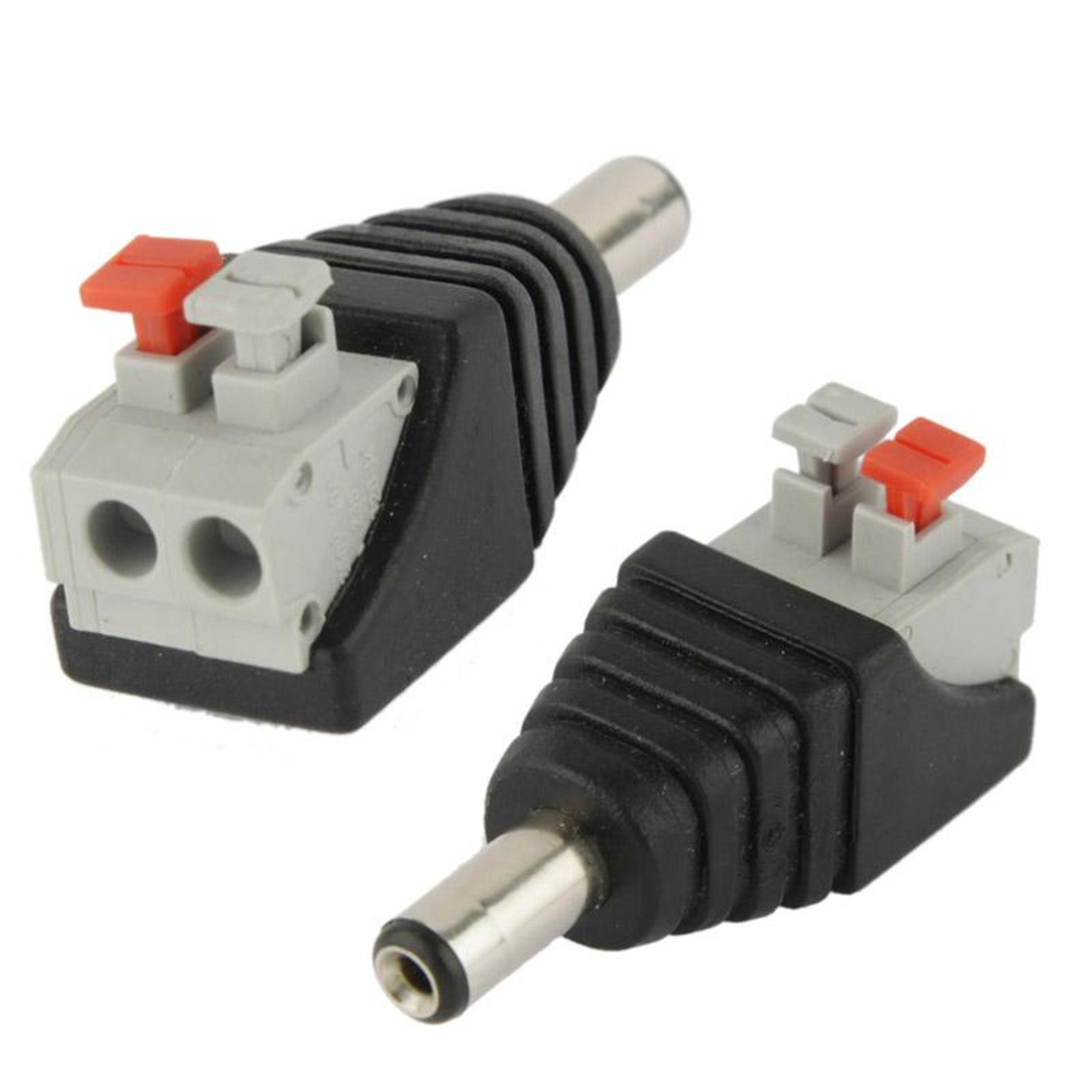 dc power male jack screw terminal connector for led lights