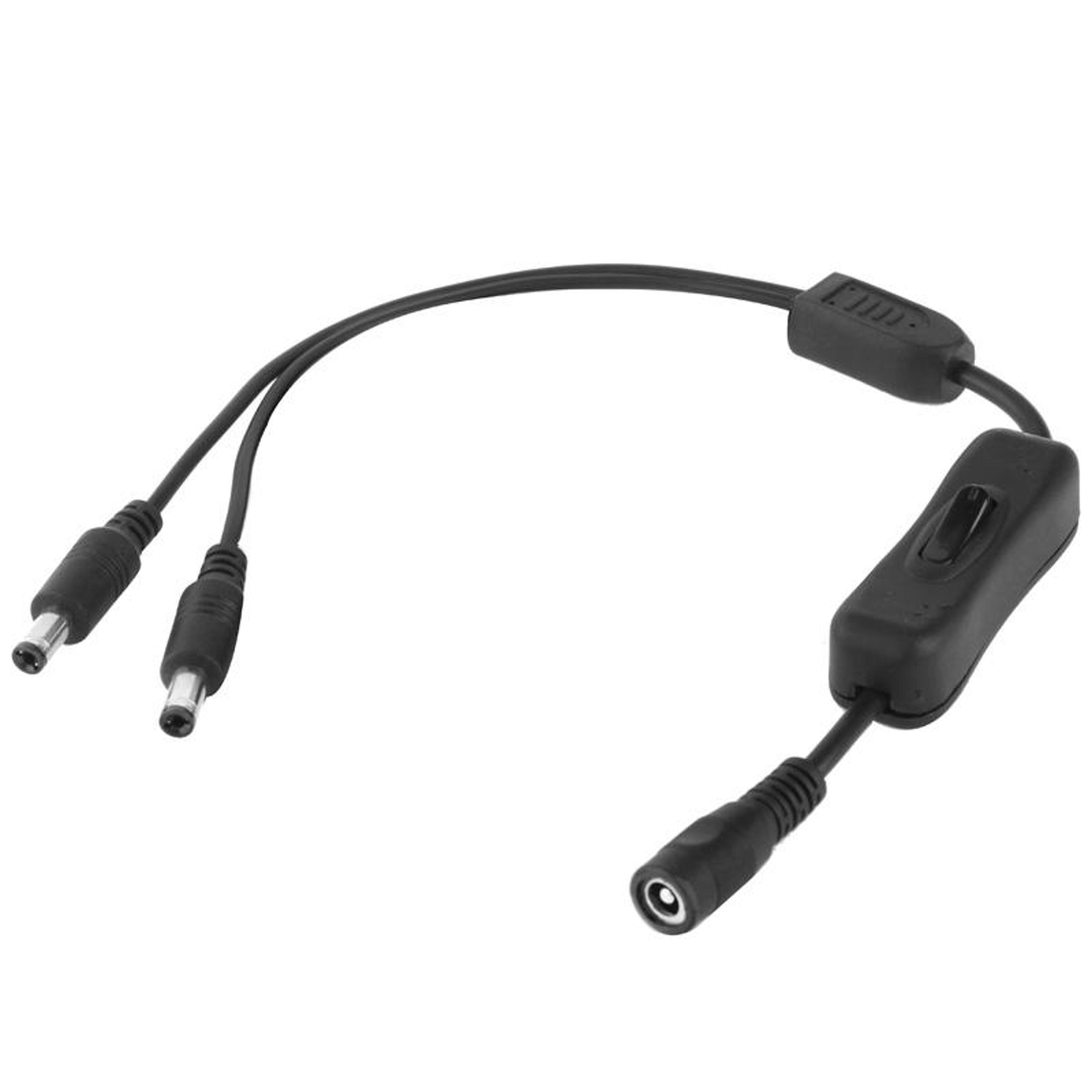 premium dc power splitter cable with inline switch led strip power y adapter