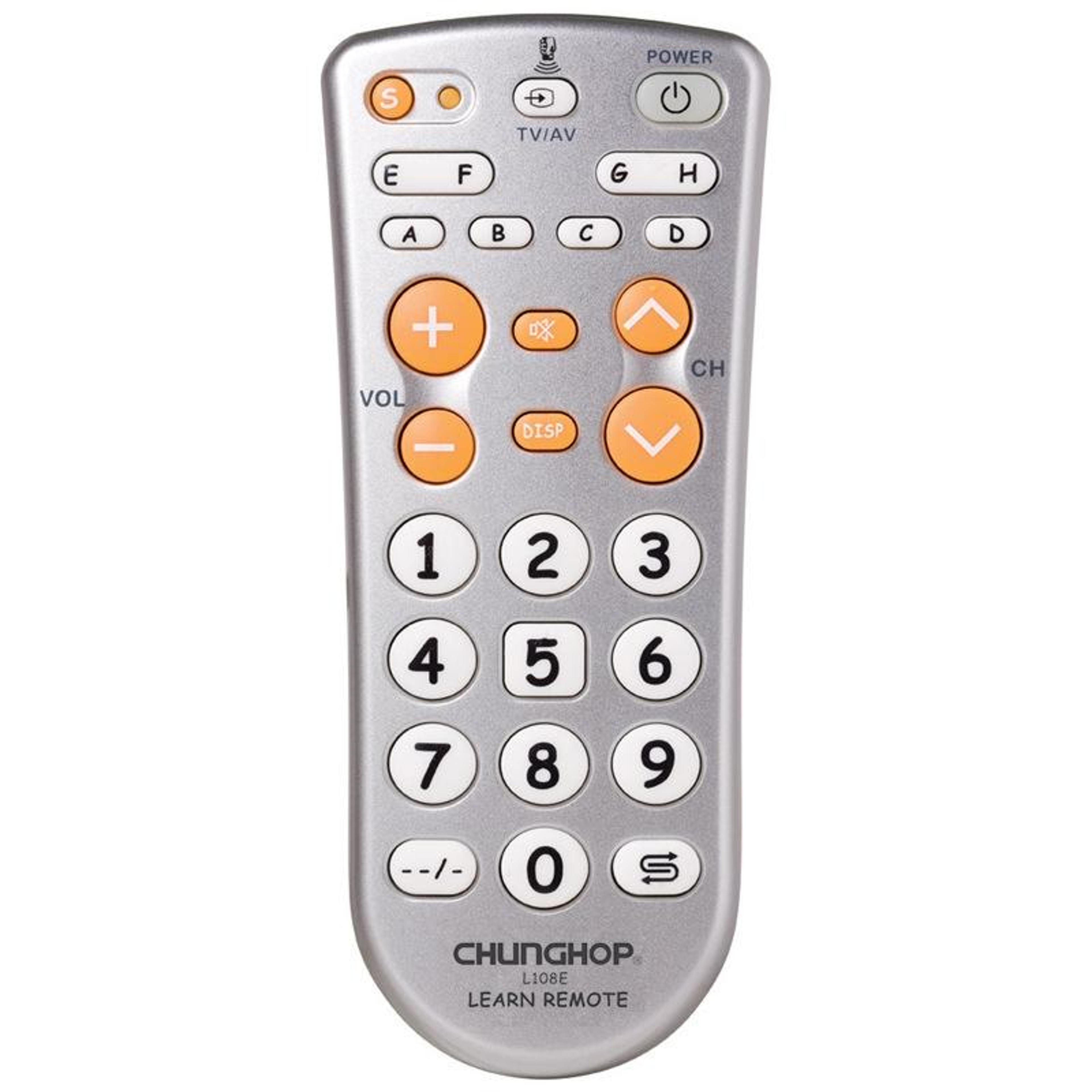 universal tv remote with infrared learning & programmable control
