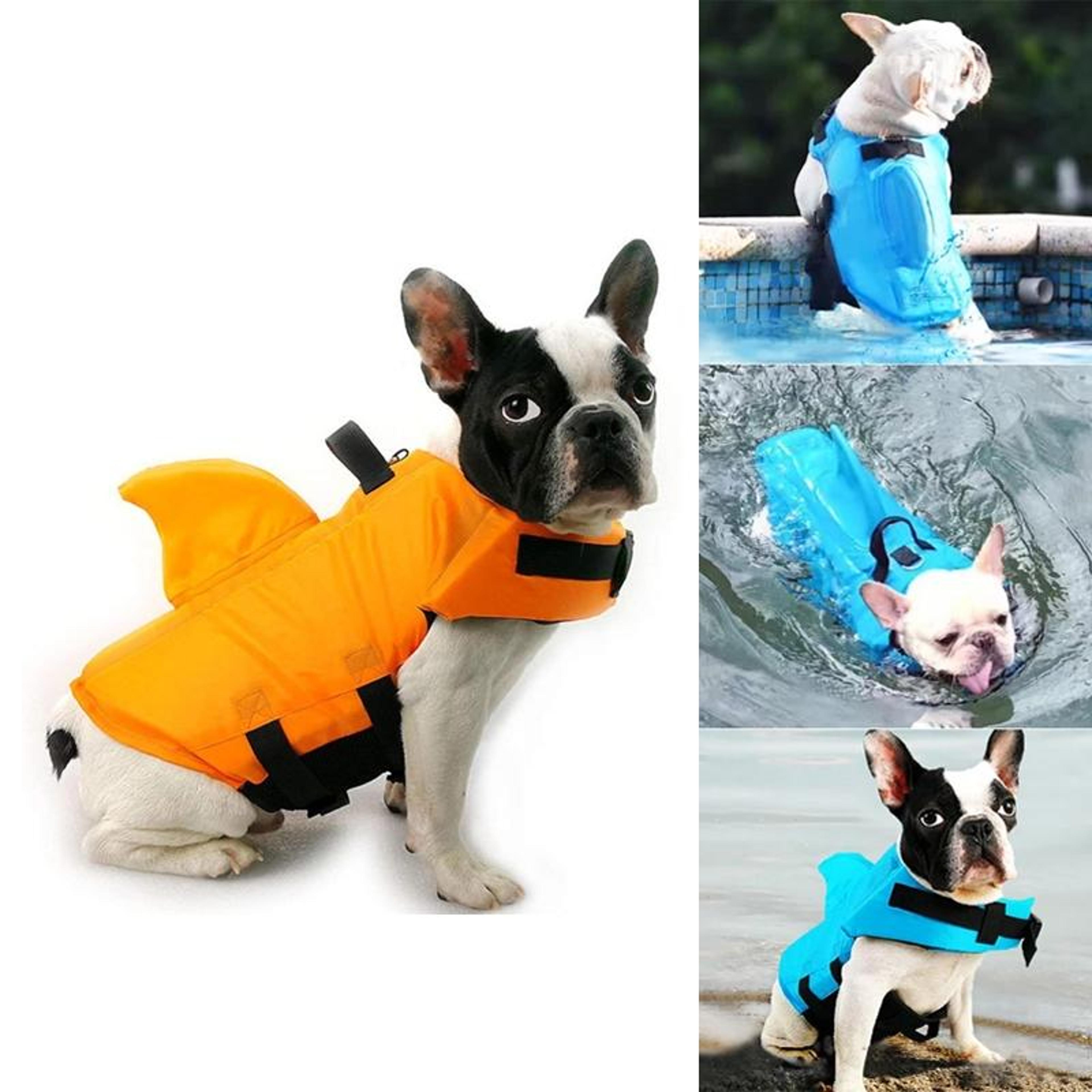premium adjustable dog life jacket & swimwear safety flotation vest for water play