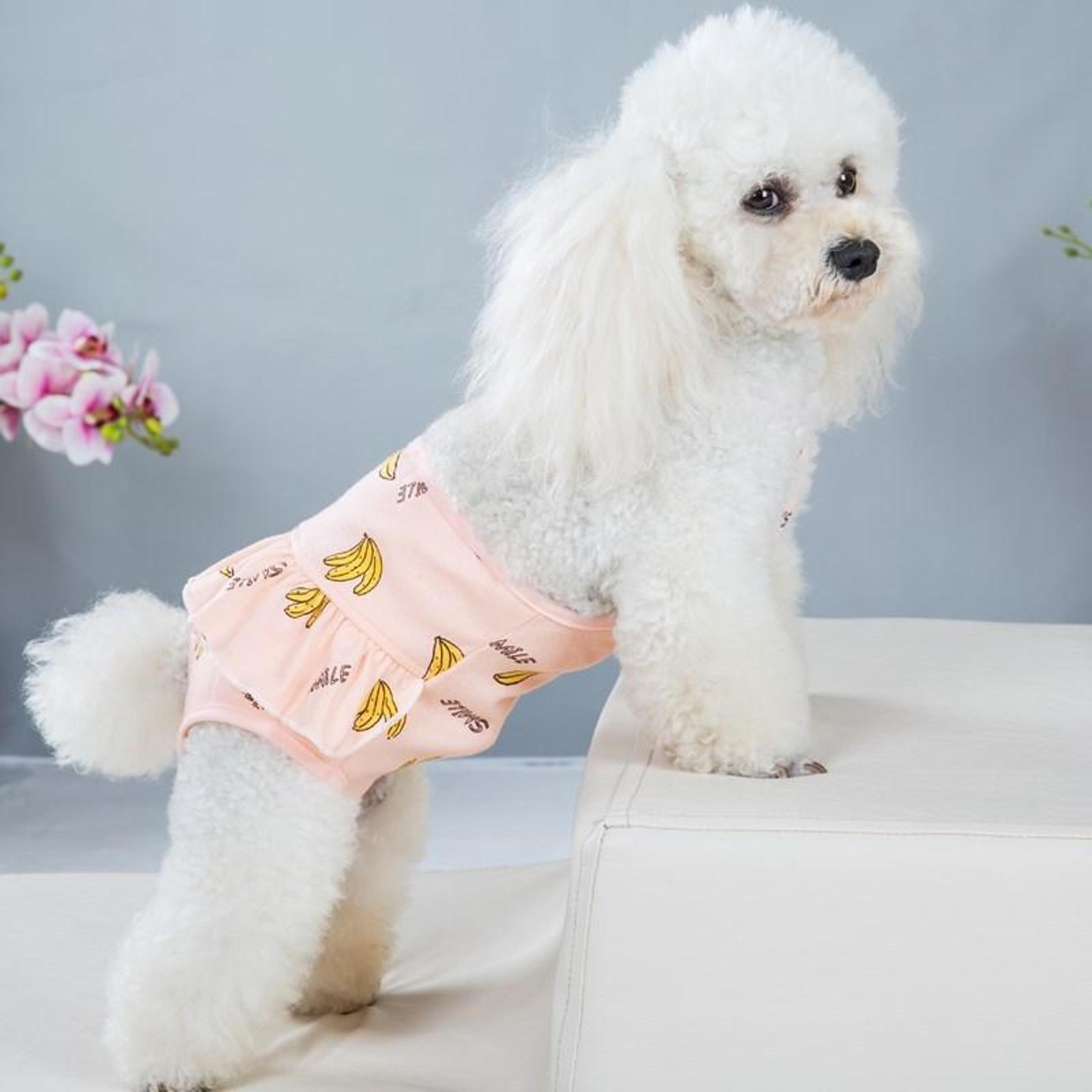 banana print breathable dog physiological pants comfortable washable dog sanitary pants