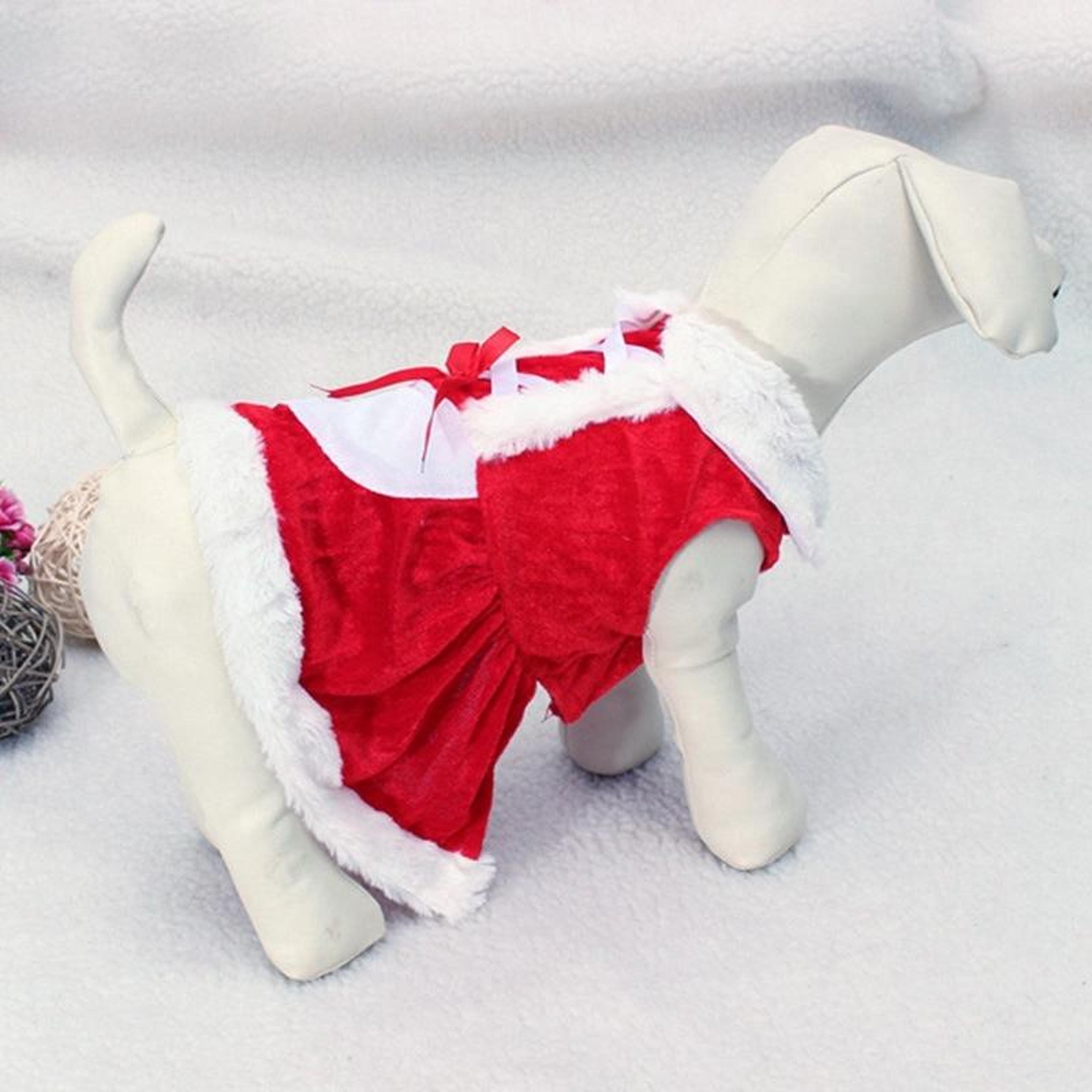 premium small dog santa costume winter pet coat festive christmas dog clothes