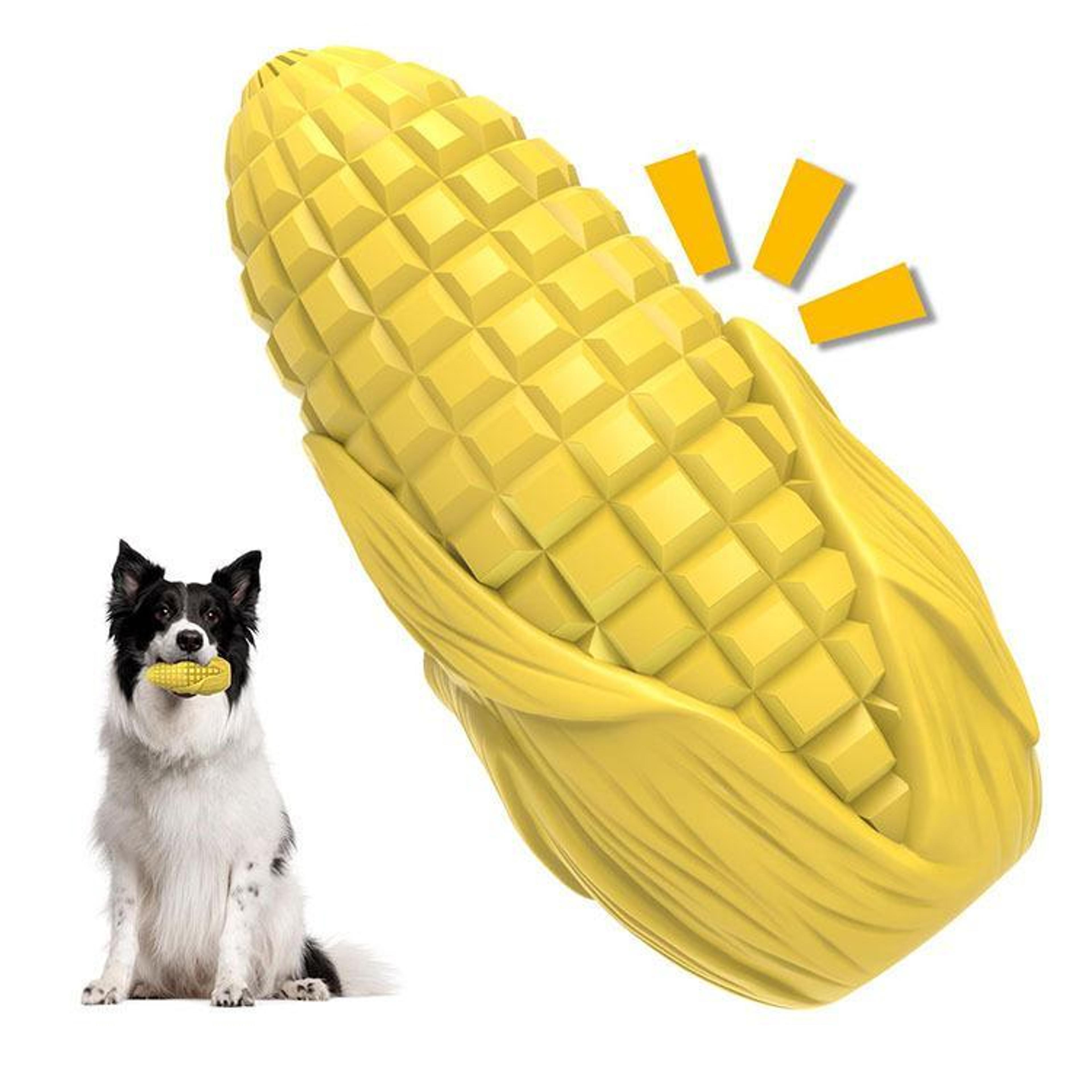 corn shape bacon scented dog chew & teething toy durable interactive play stick