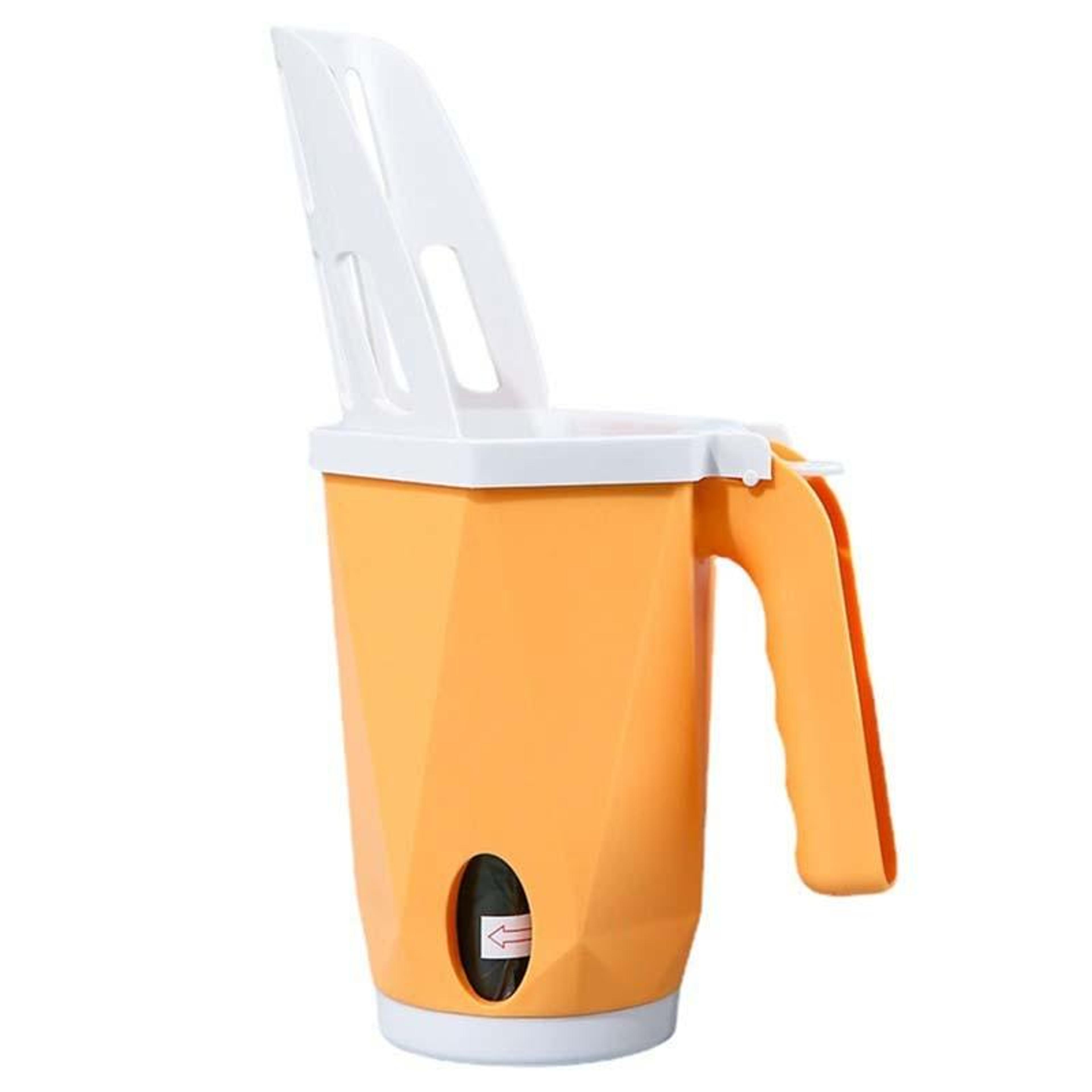 cat litter scoop with built in waste bin & removable storage compartment