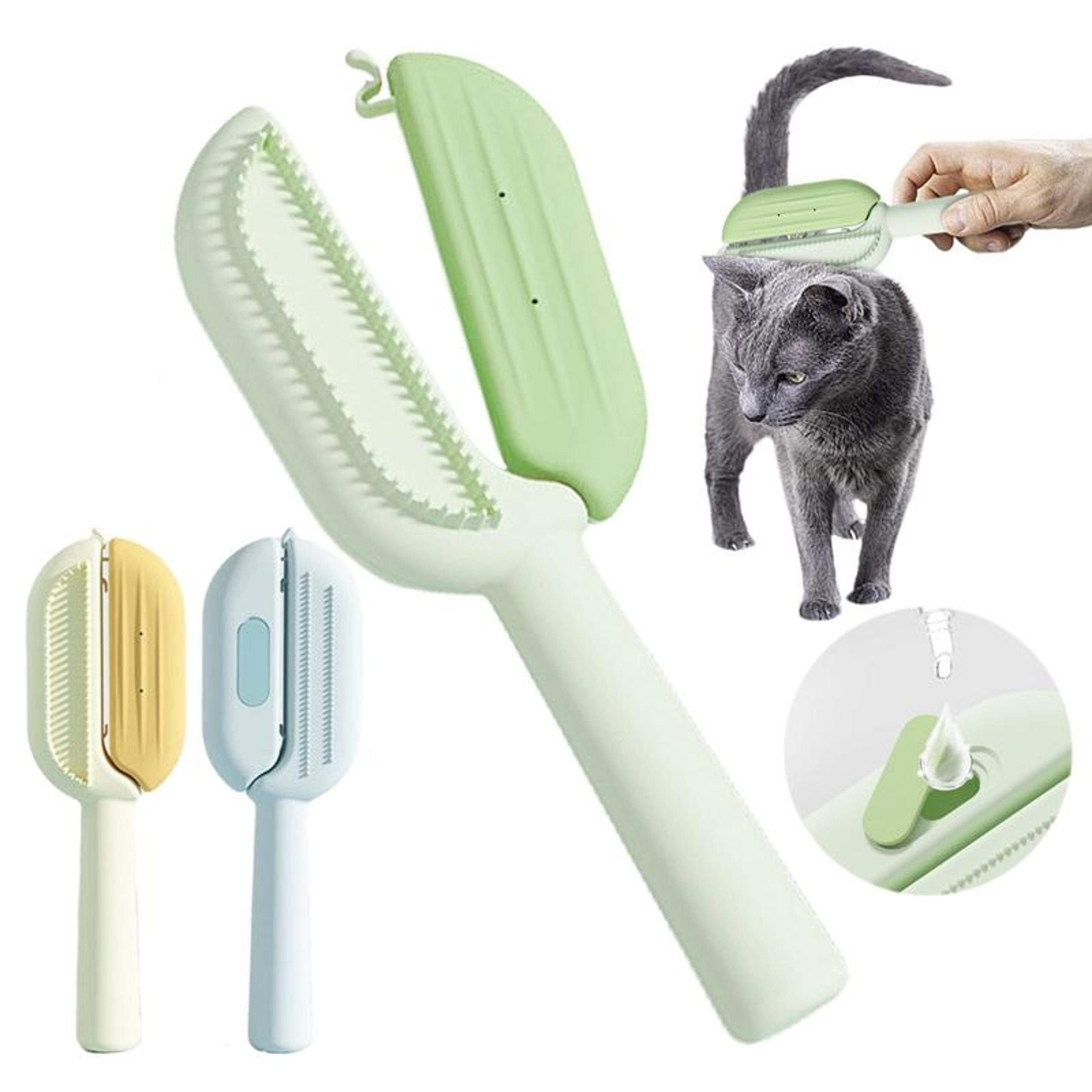 premium water tank pet grooming brush & massage hair removal comb
