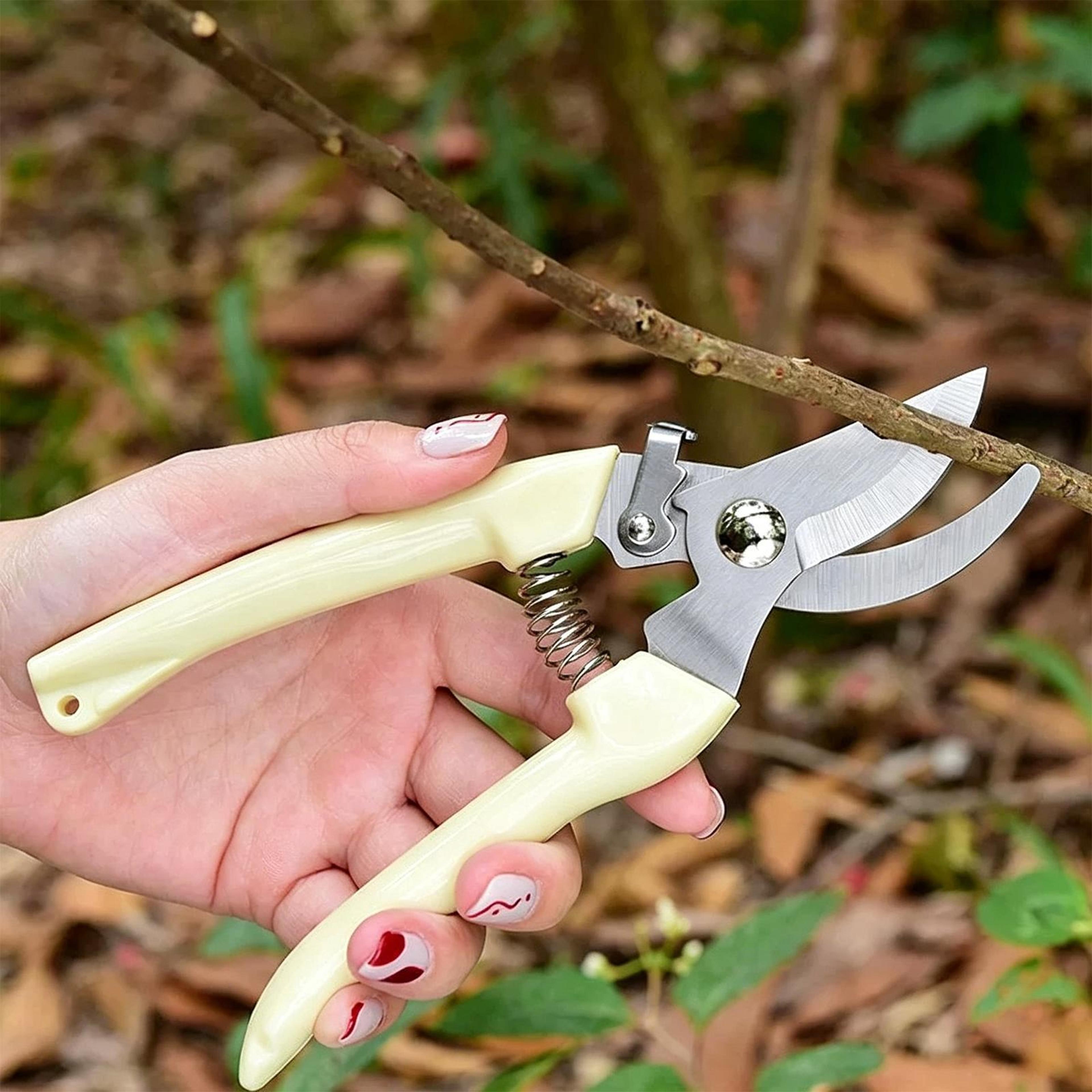 high performance stainless steel pruning shears for gardening, flower trimming & fruit picking