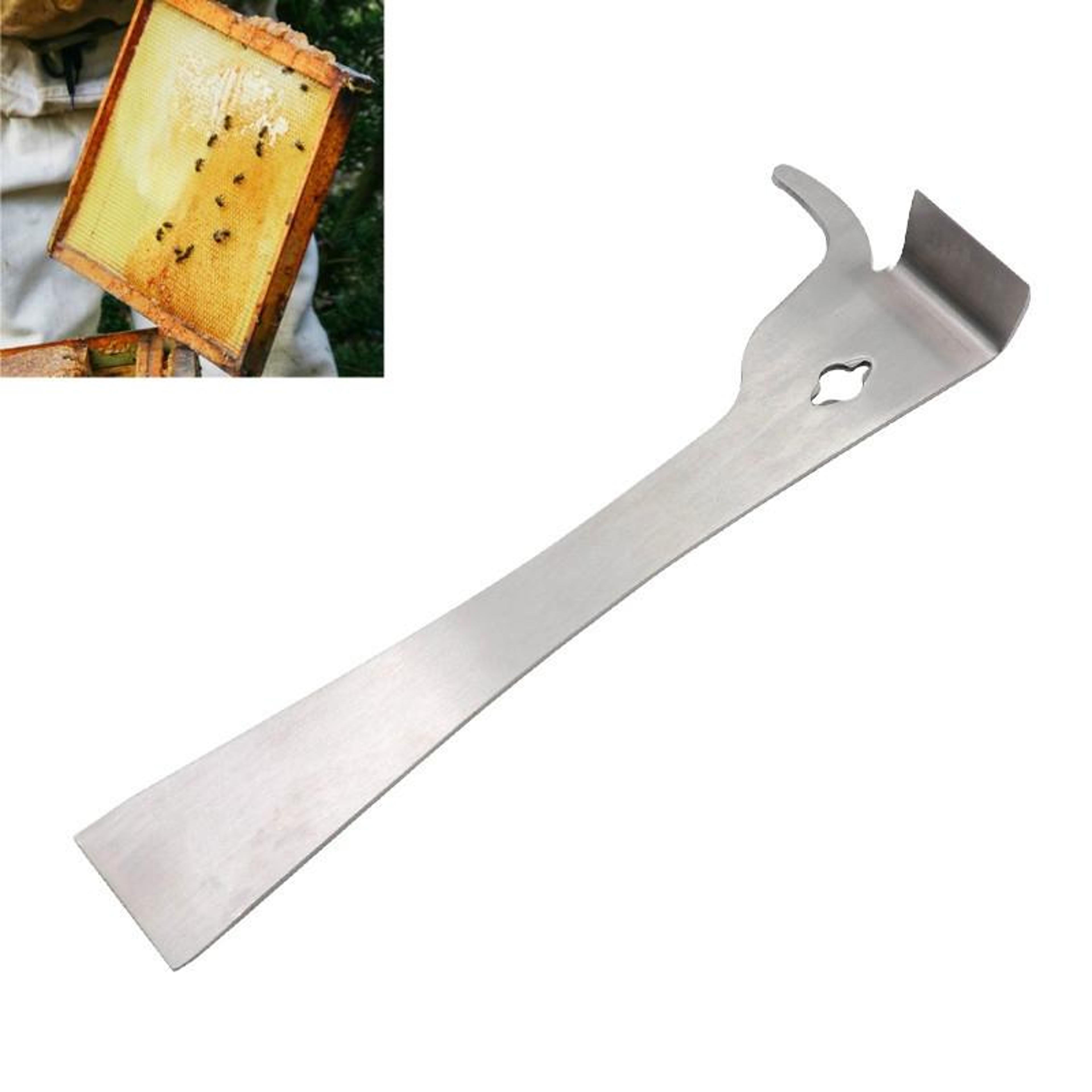 stainless steel beekeeping hive scraper & honey knife multi tool with ergonomic thumb grip