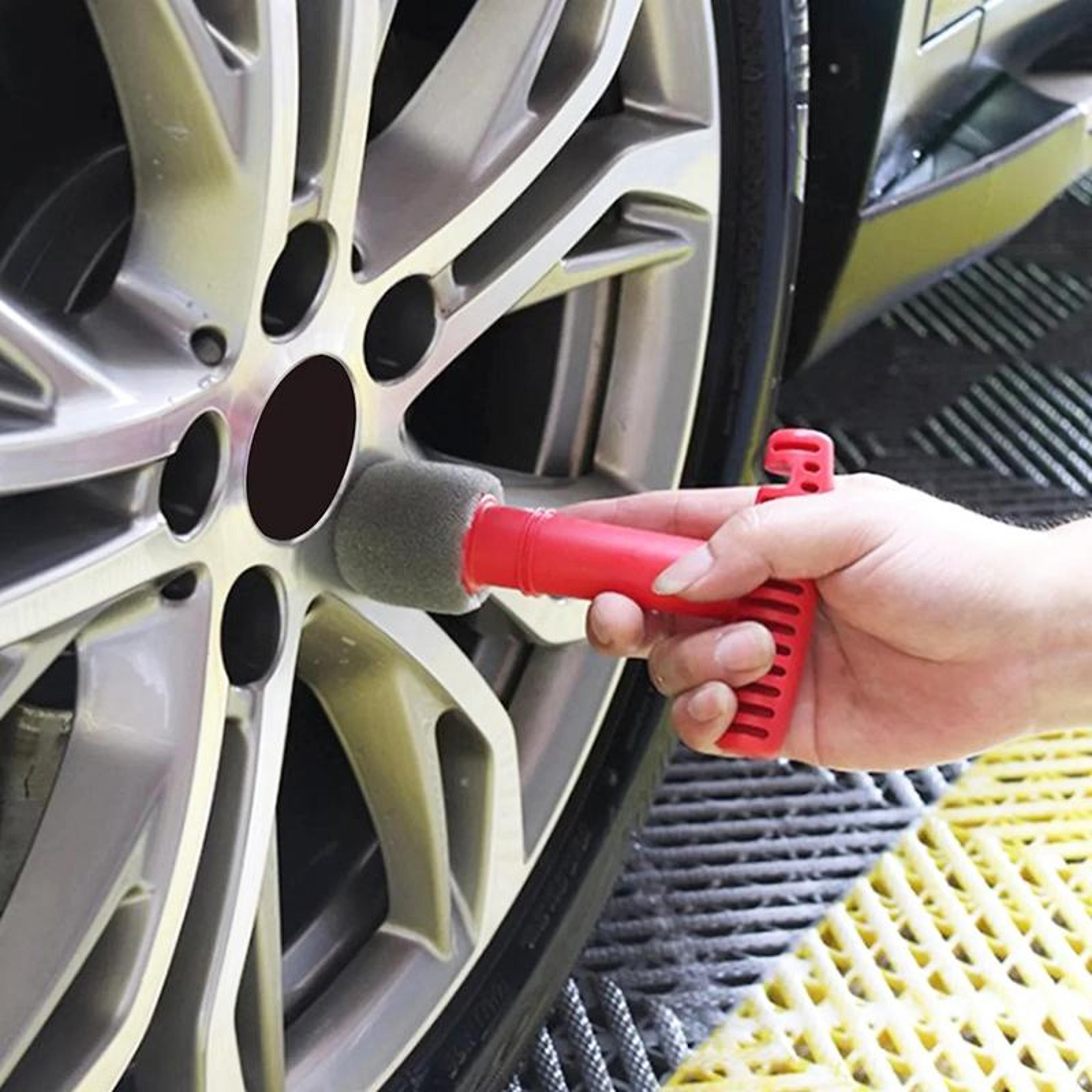 car care pro replaceable sponge tire cleaning brush & lug nut tool wheel detailer