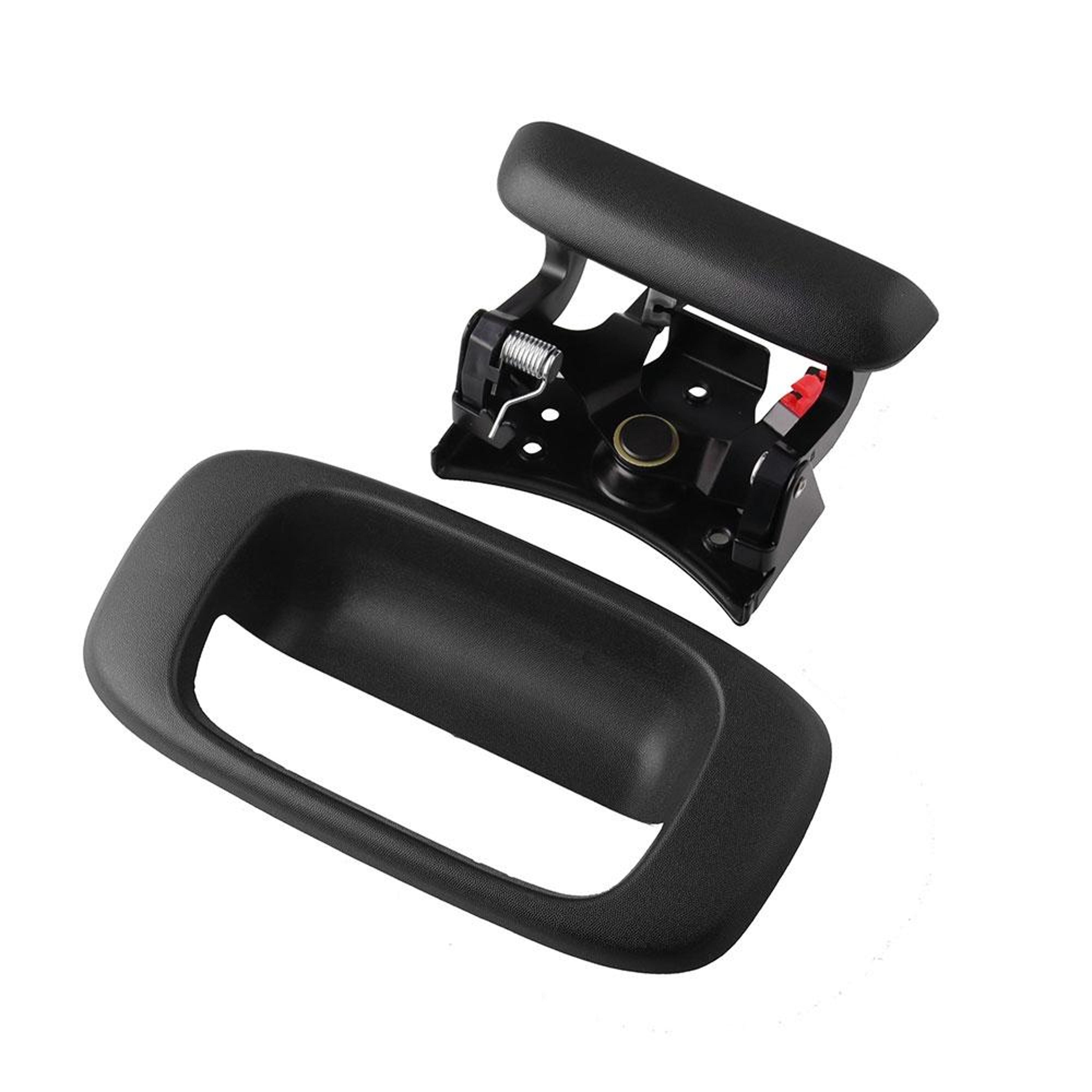 premium tailgate handle replacement kit with lock push button & bezel trim for chevrolet gmc trucks