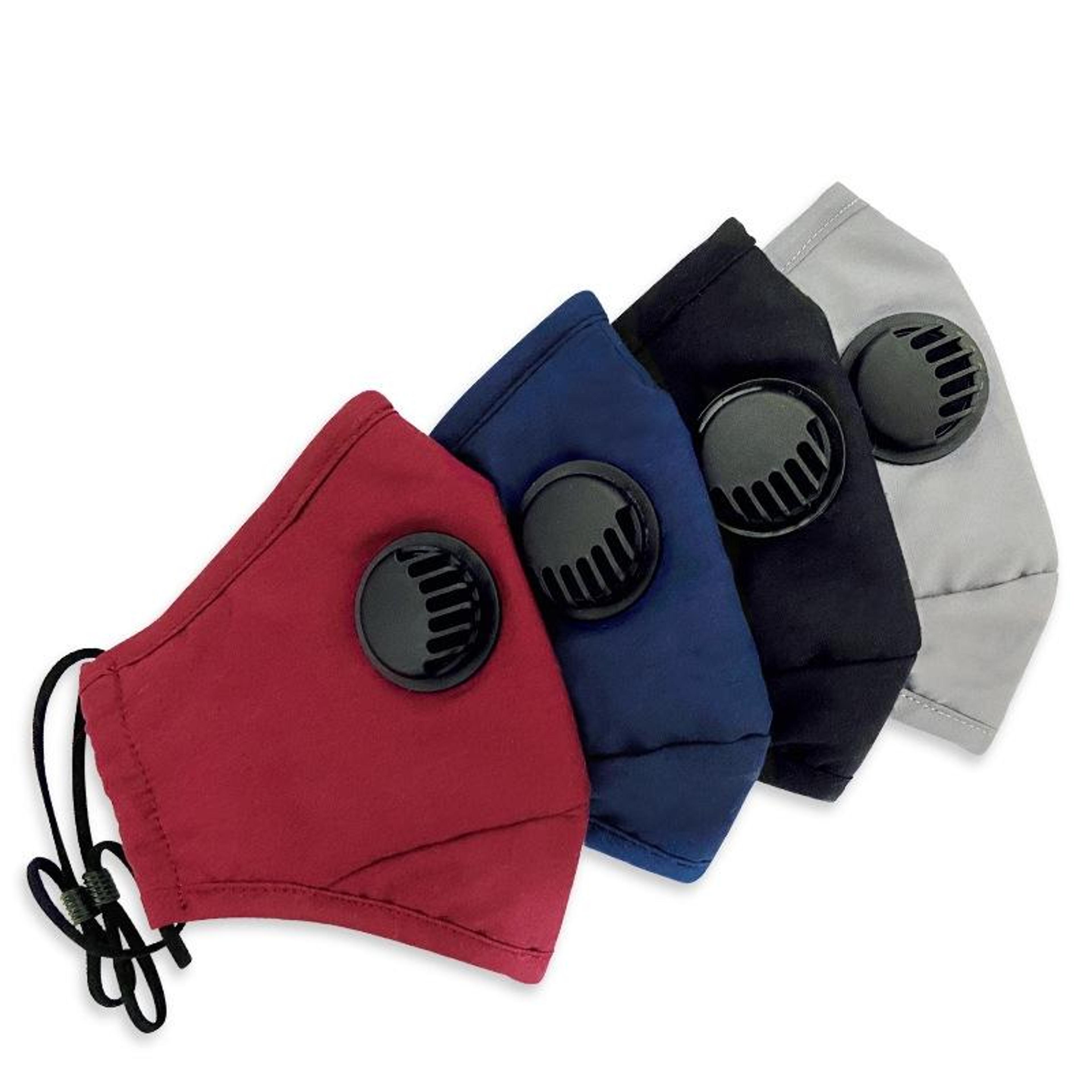 premium washable reusable face mask with replaceable filter & breath valve