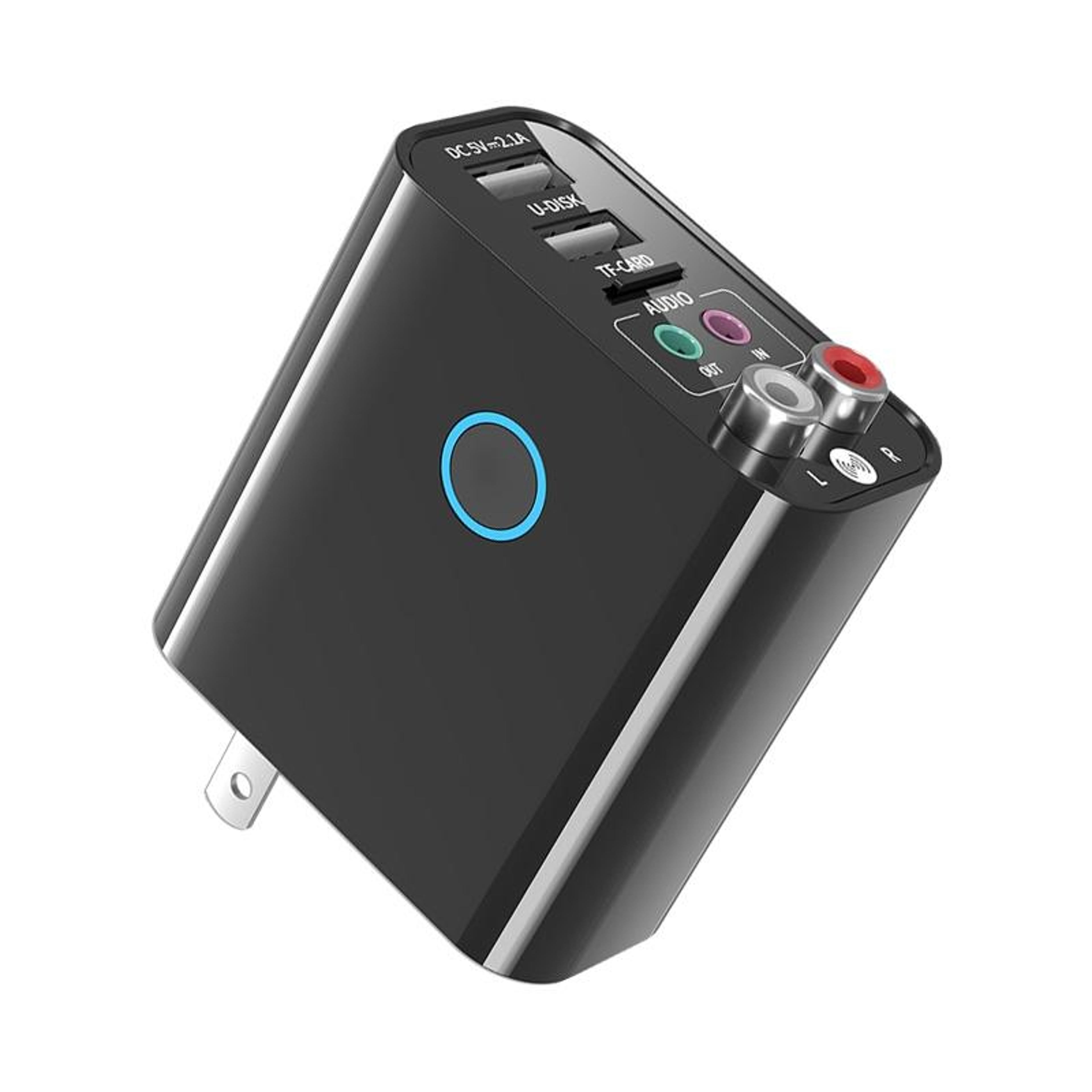 premium bluetooth audio transmitter & receiver dual output adapter with remote control