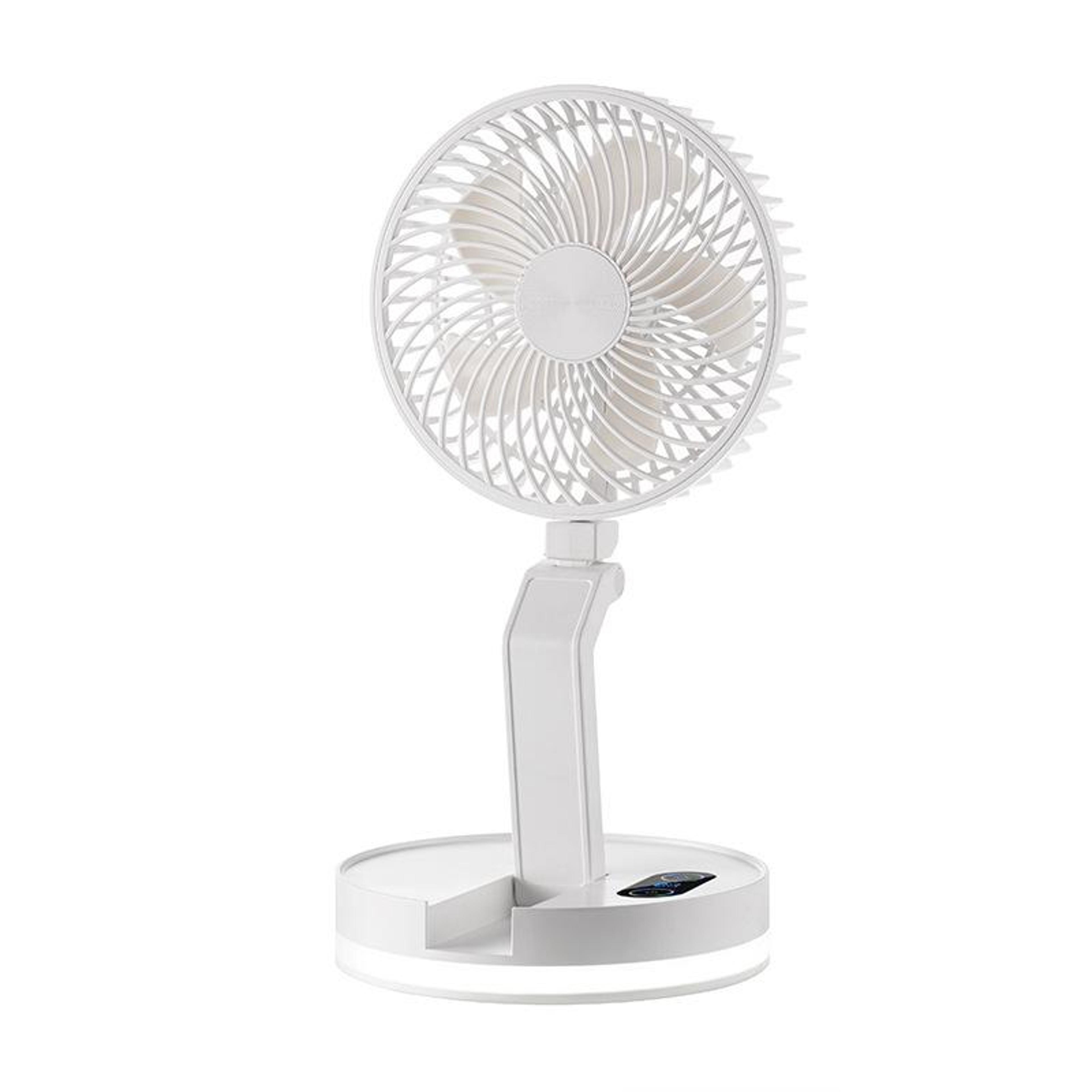 foldable wall mounted fan with remote control, led light & desktop rotation