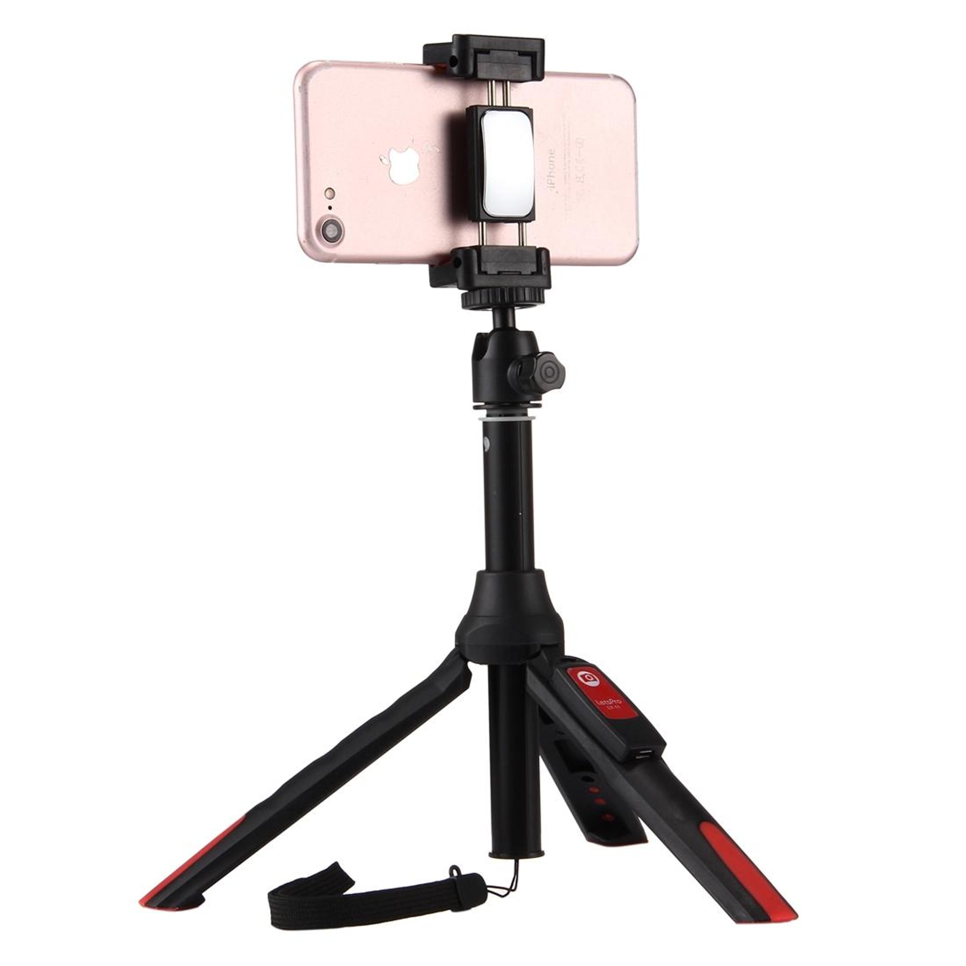 bluetooth selfie stick tripod with remote control & adjustable phone holder