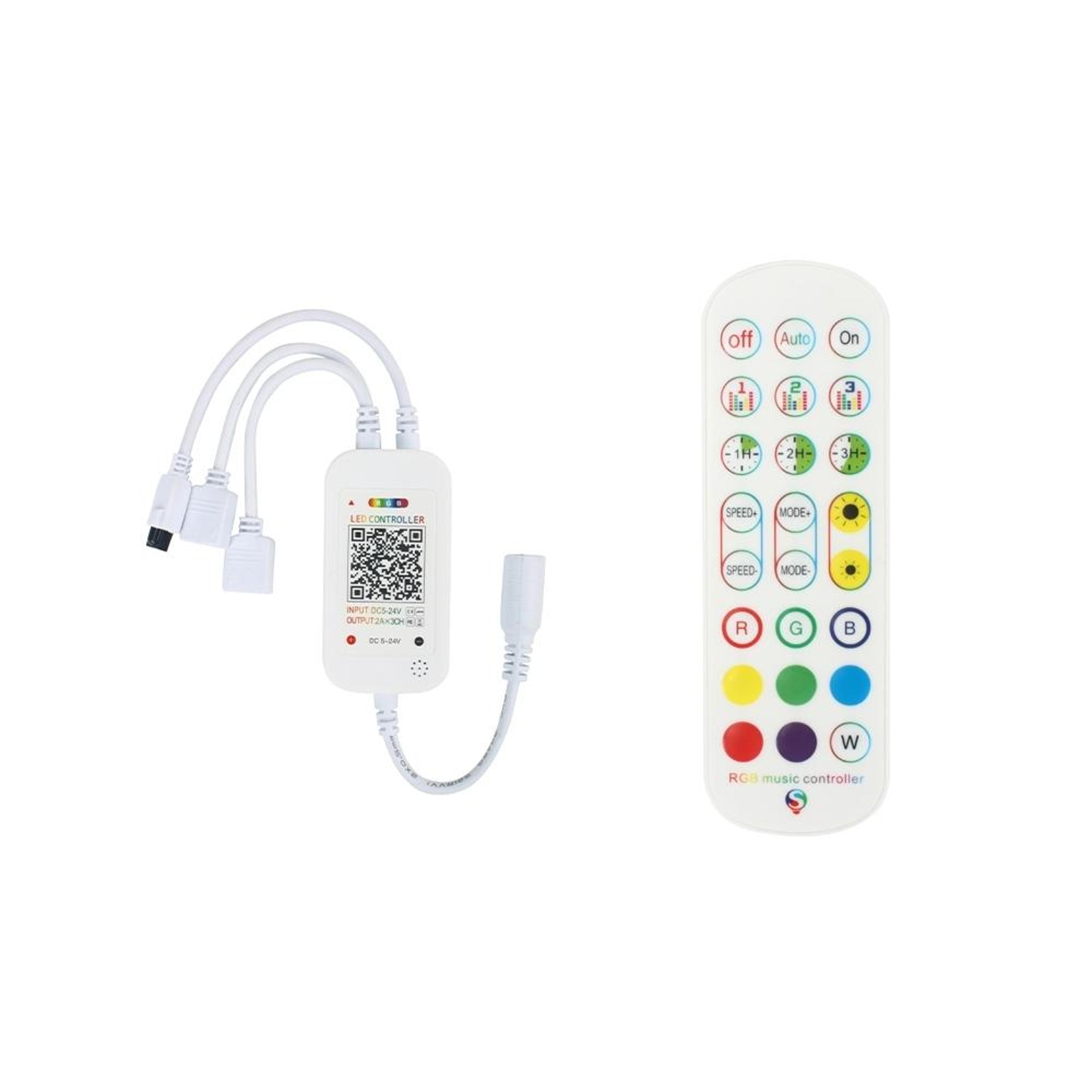 smart wifi rgb led strip controller with app remote & alexa voice control